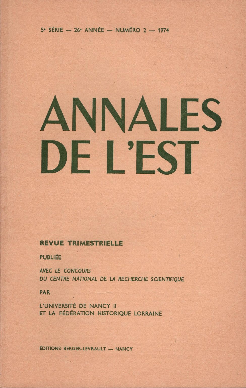 Annales de l'Est
