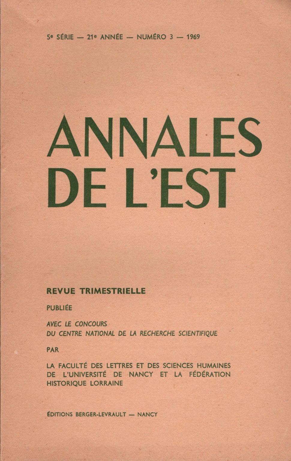 Annales de l'Est