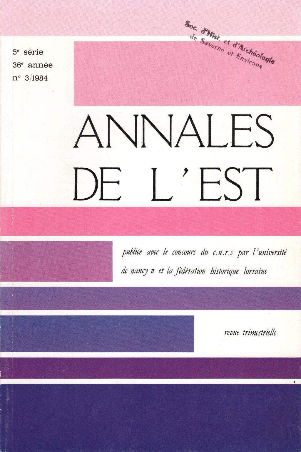 Annales de l'Est