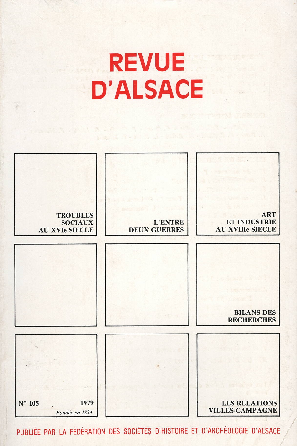 Revue d'Alsace