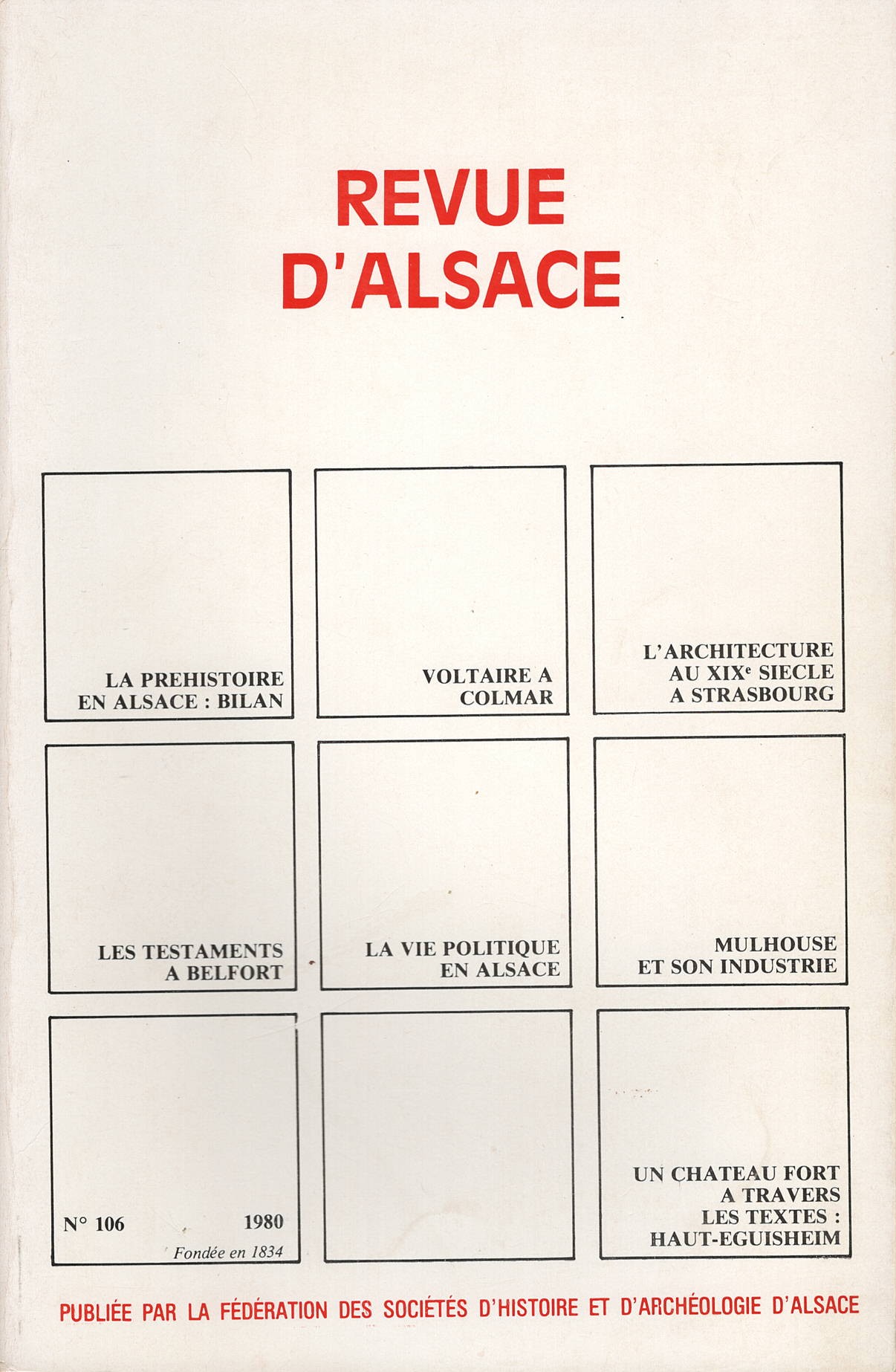 Revue d'Alsace