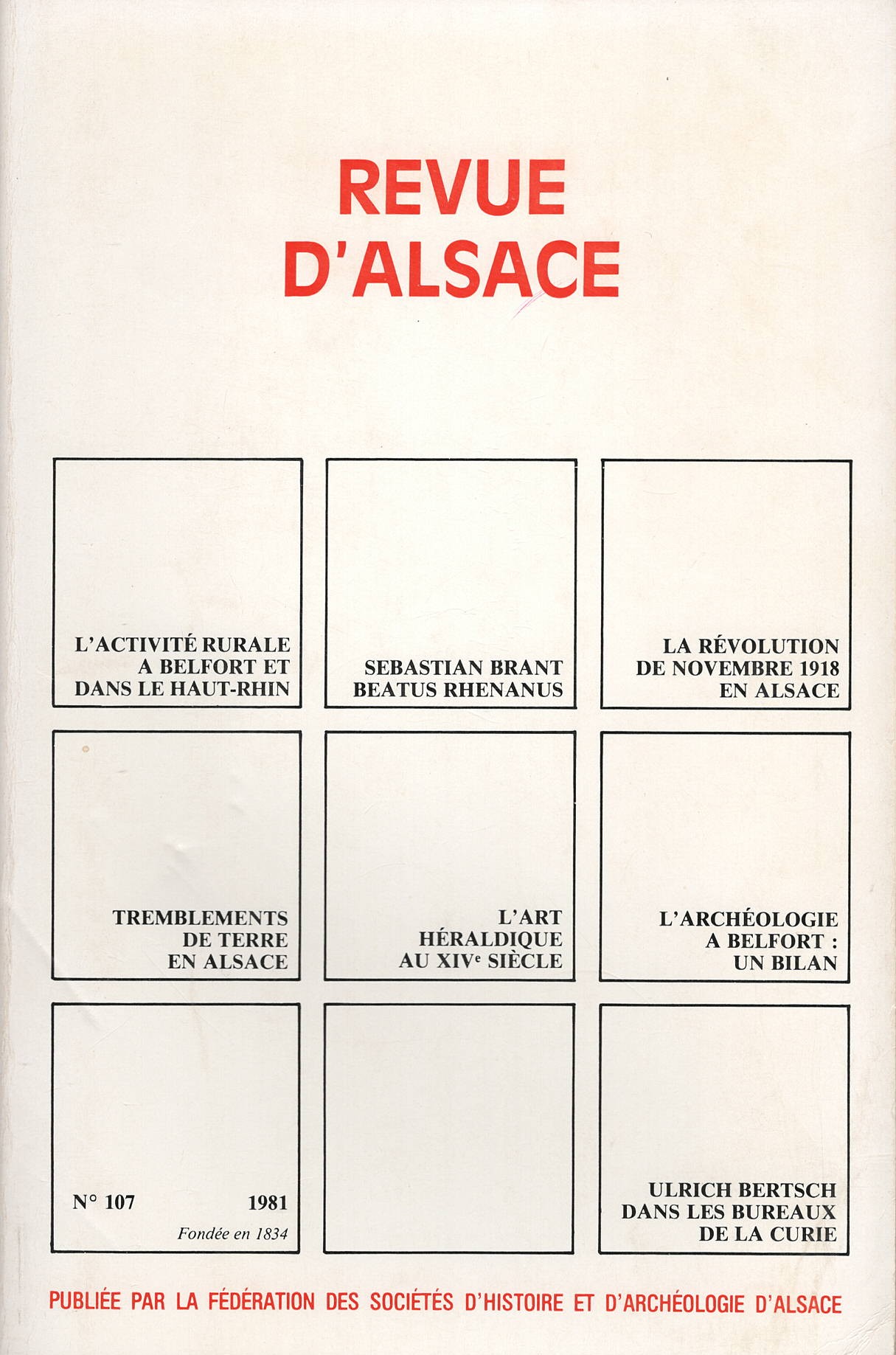 Revue d'Alsace
