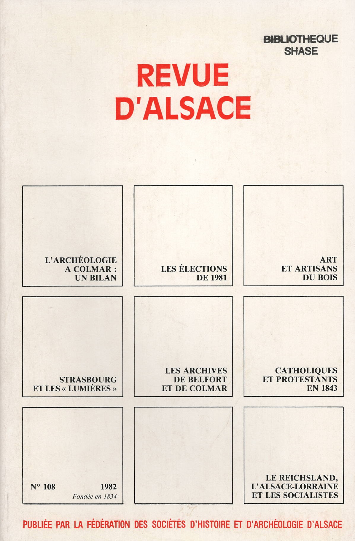 Revue d'Alsace