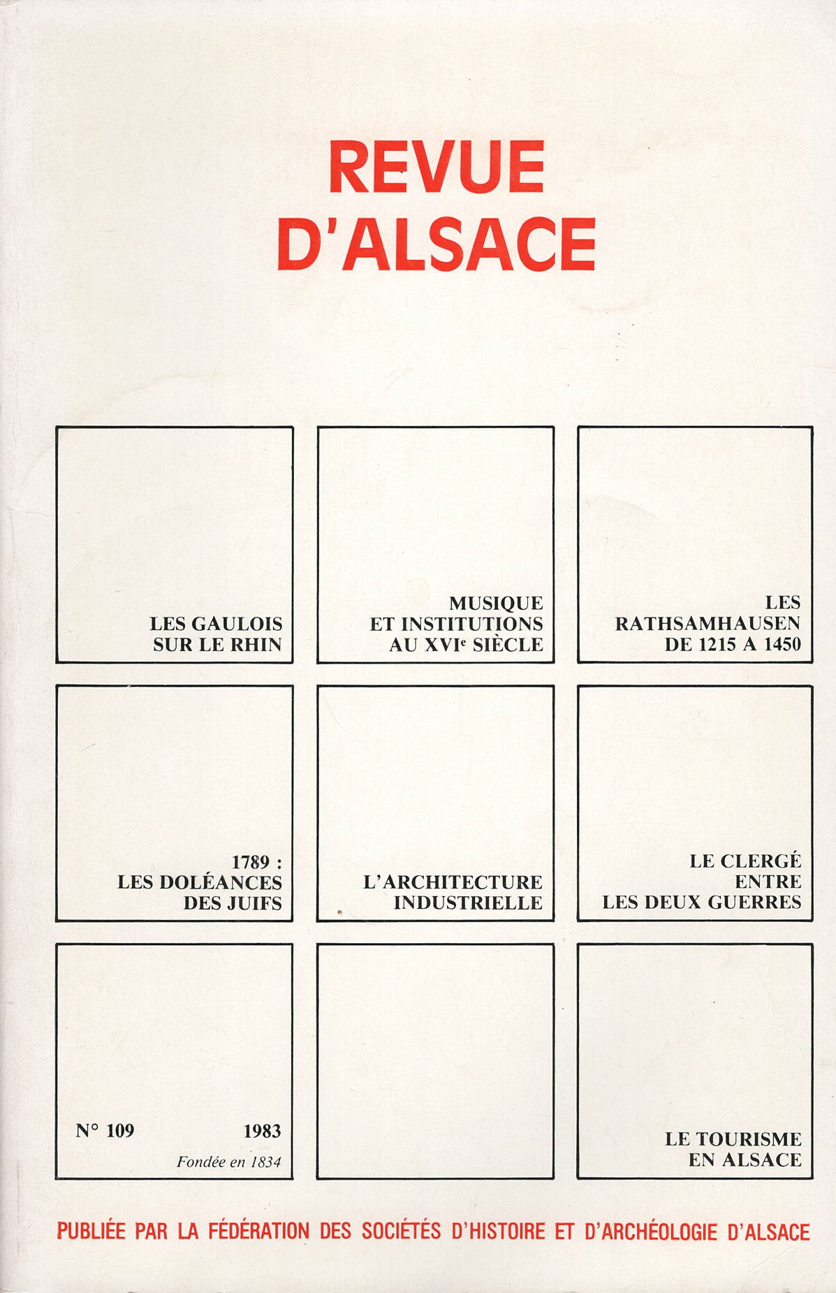 Revue d'Alsace