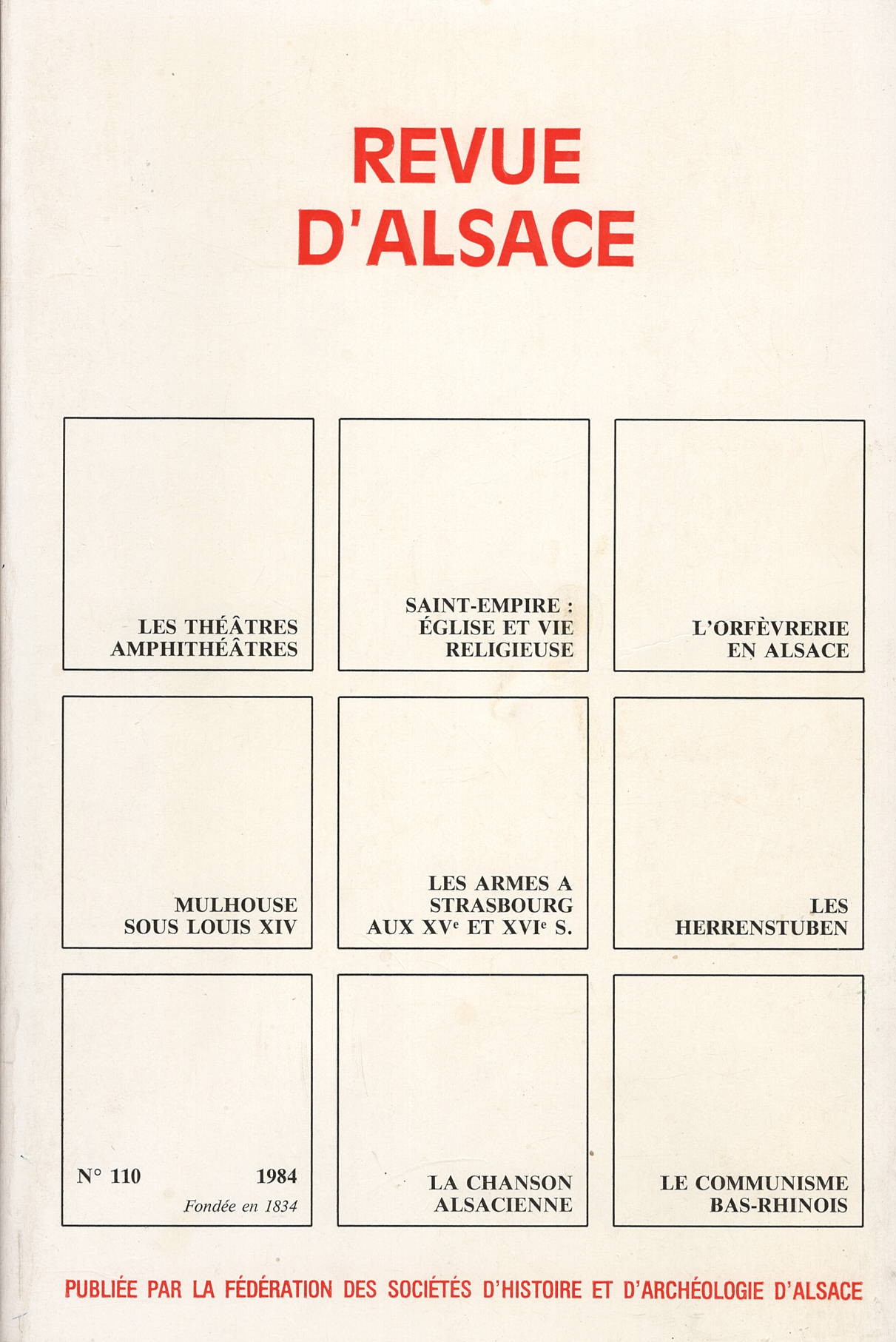 Revue d'Alsace