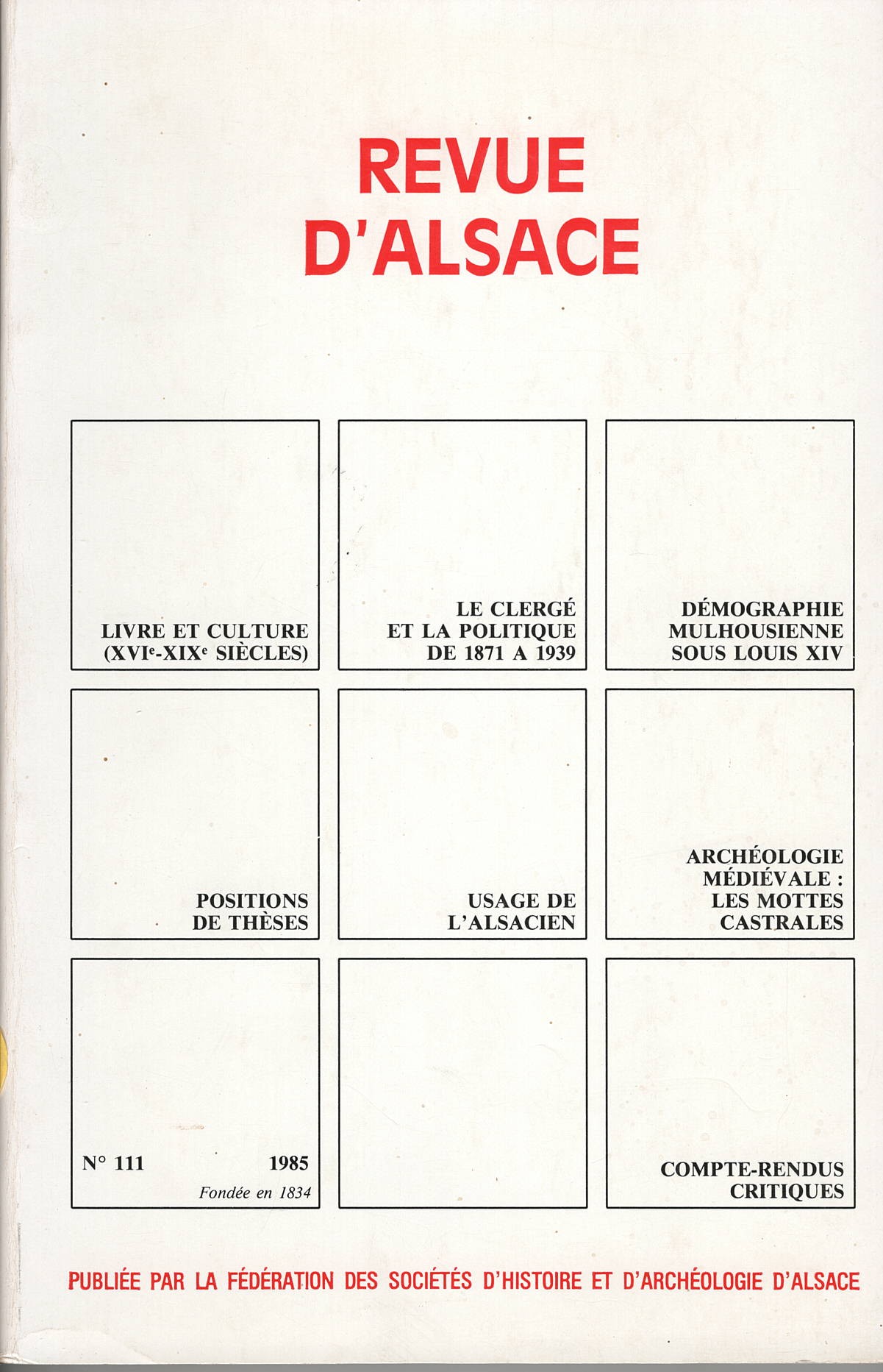 Revue d'Alsace
