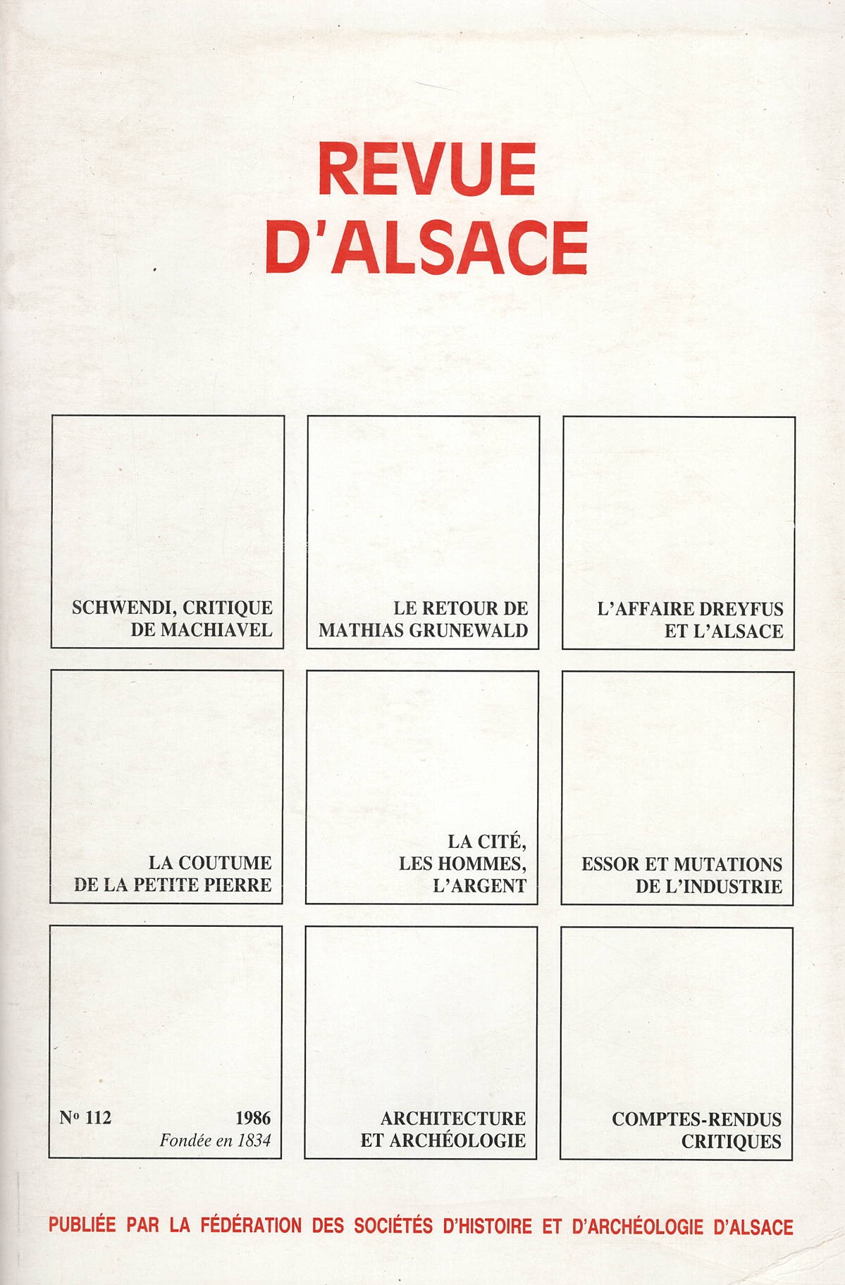 Revue d'Alsace