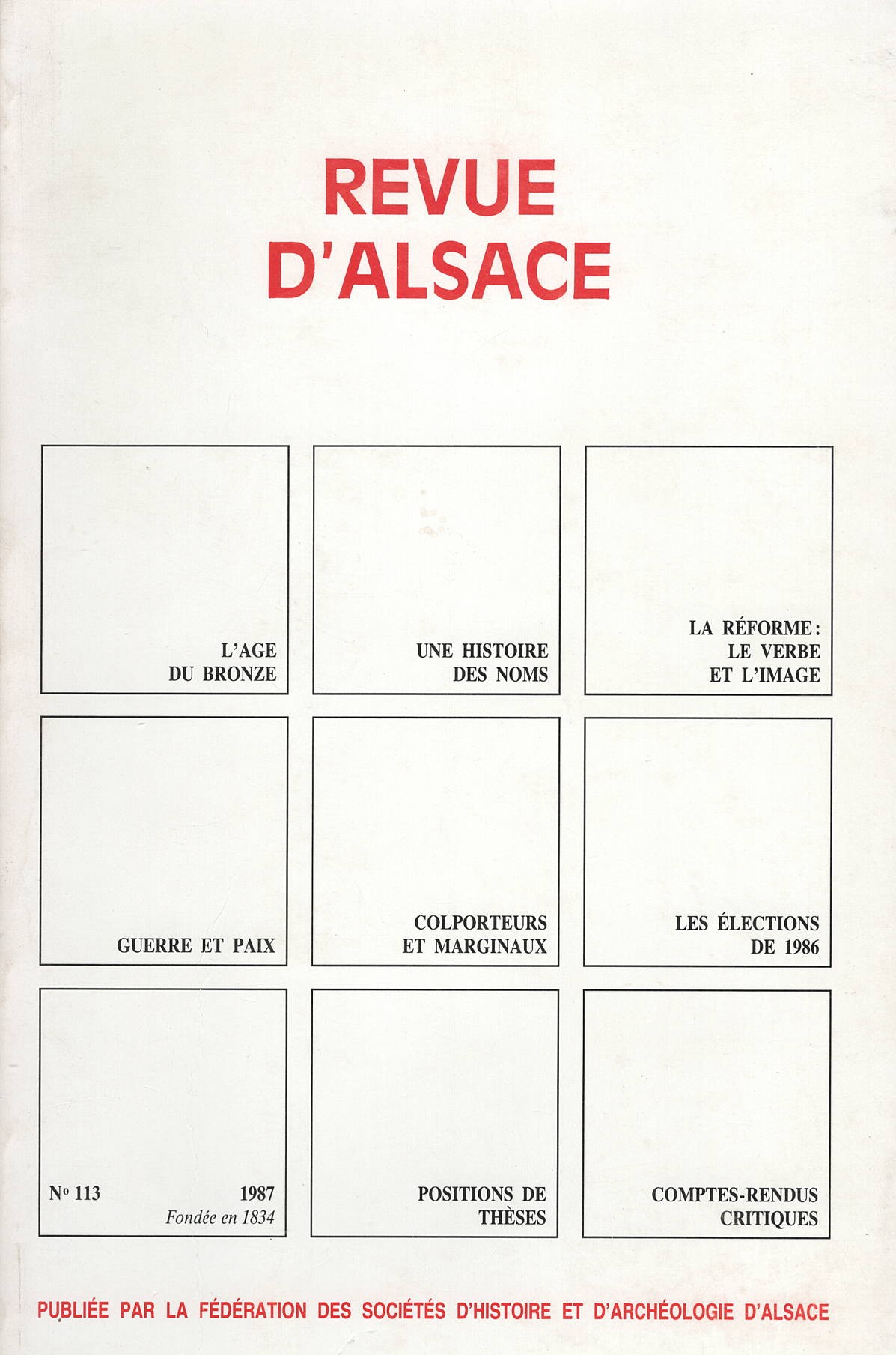 Revue d'Alsace