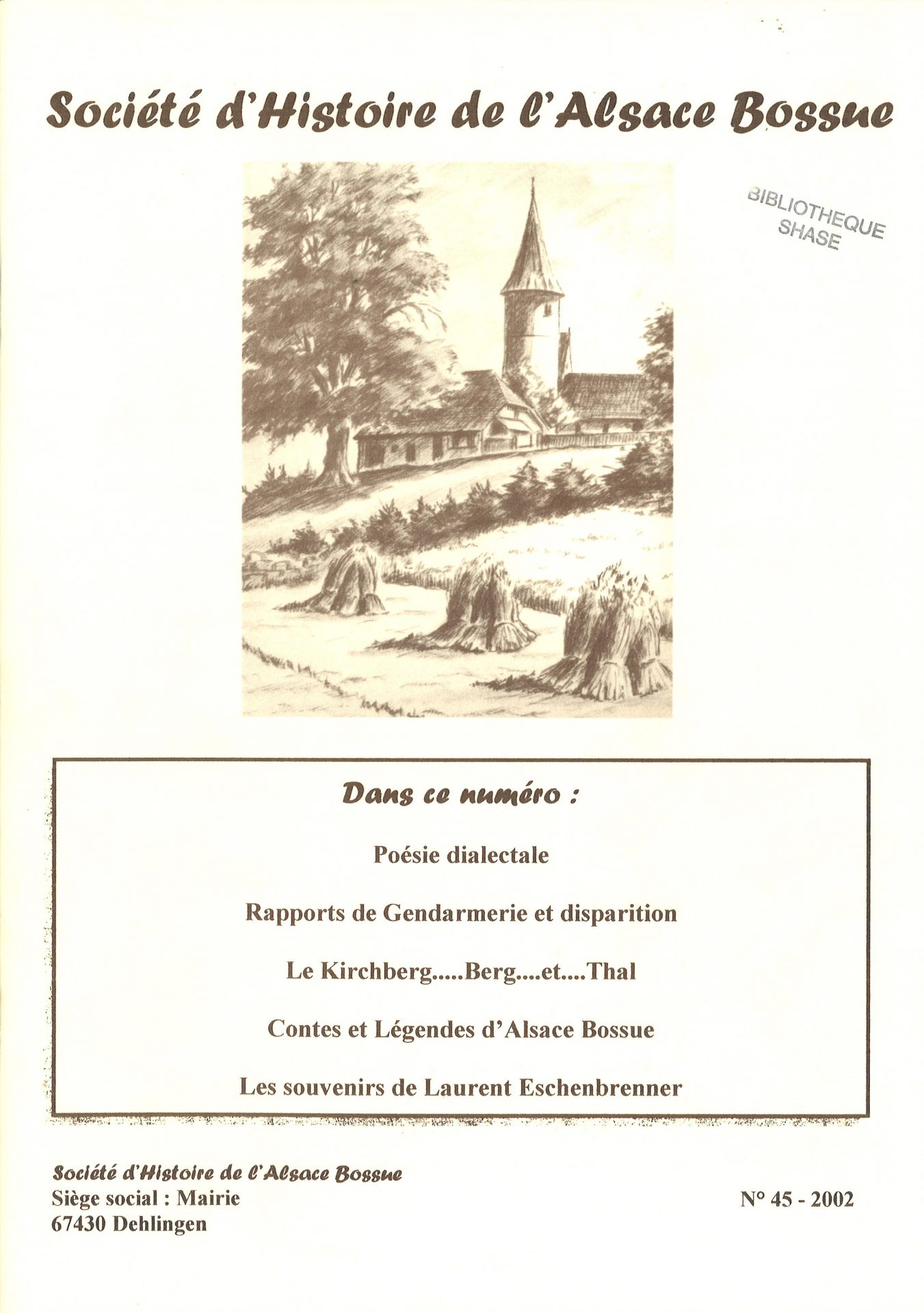 Société d'histoire de l'Alsace-Bossue