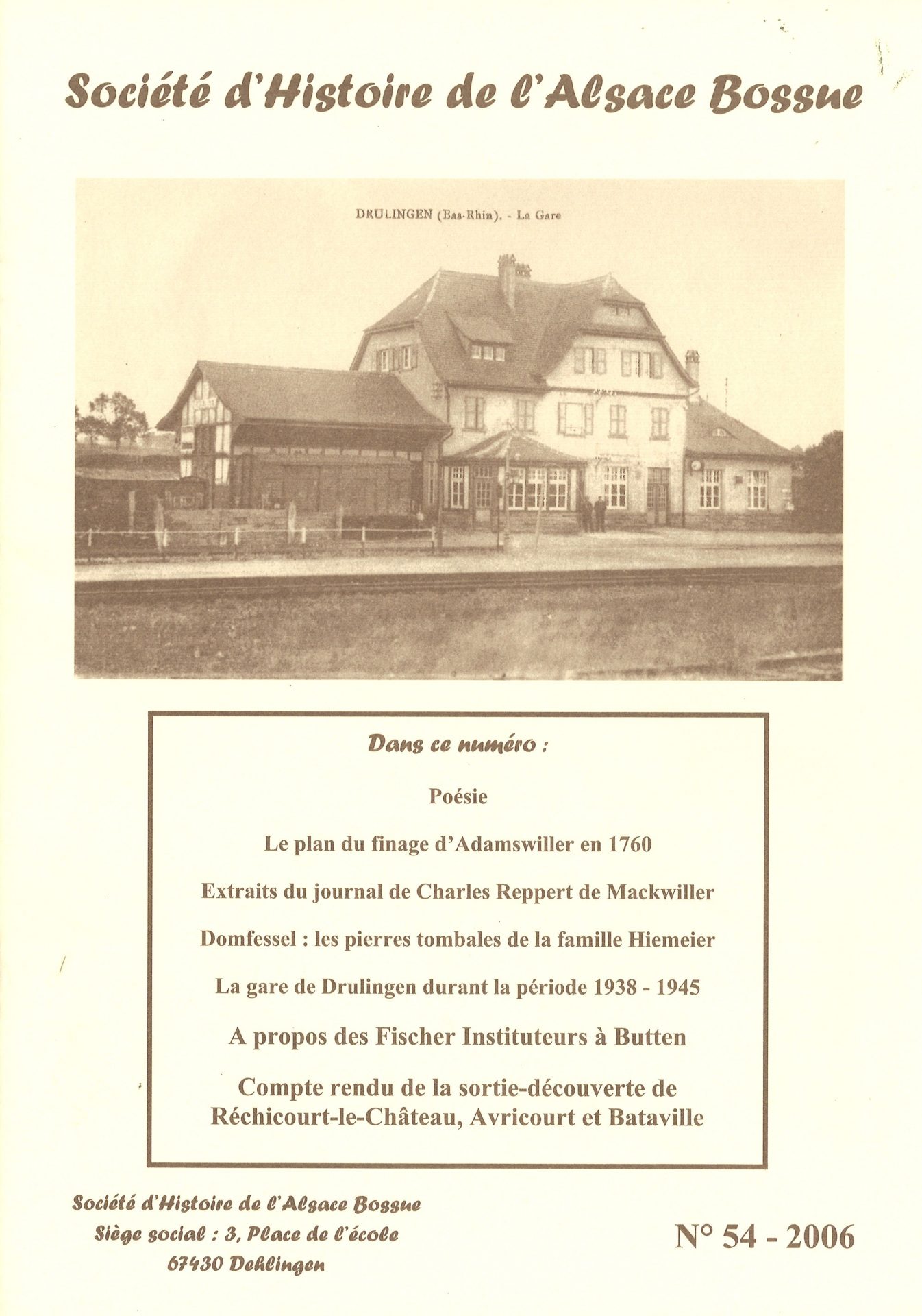 Société d'Histoire de l'Alsace Bossue