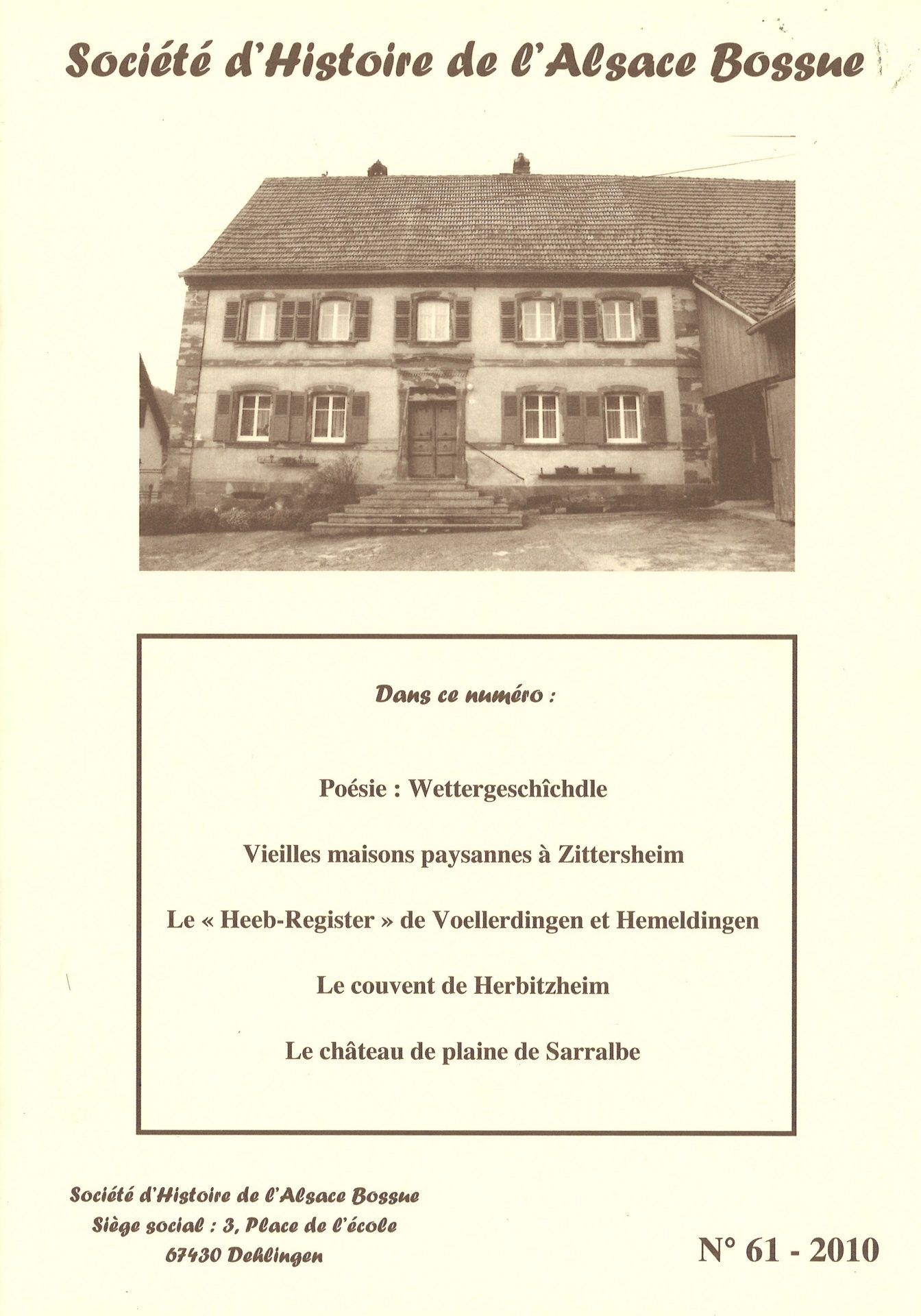 Société d'Histoire de l'Alsace Bossue