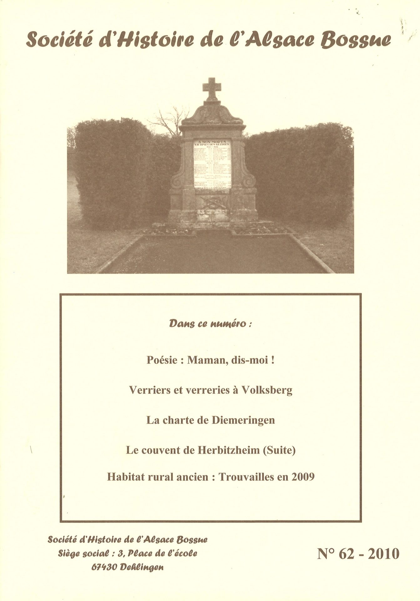Société d'Histoire de l'Alsace Bossue