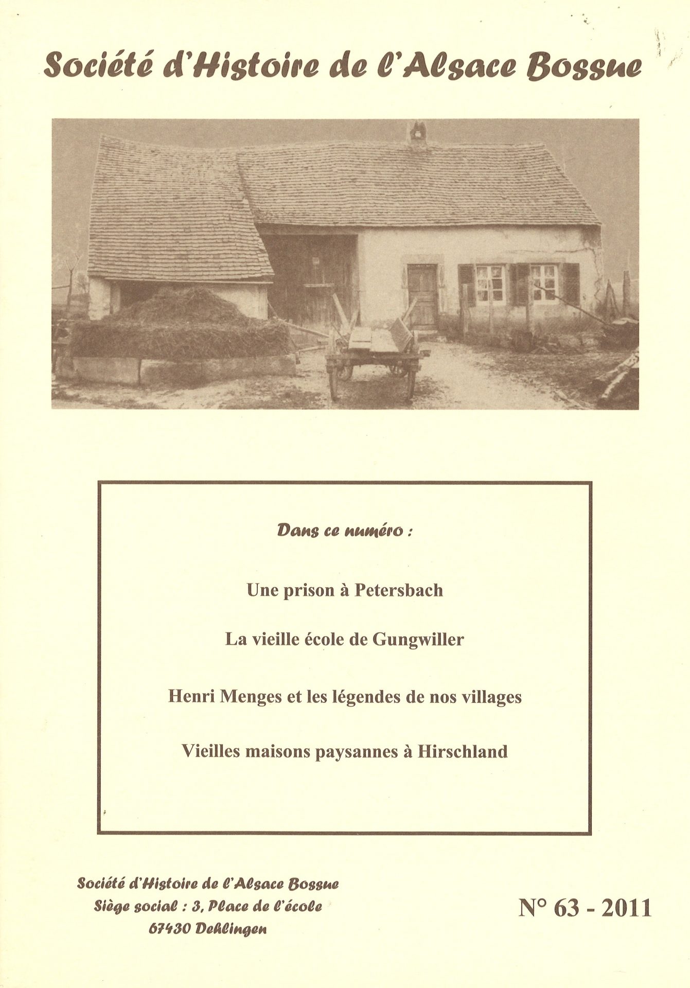 Société d'Histoire de l'Alsace Bossue