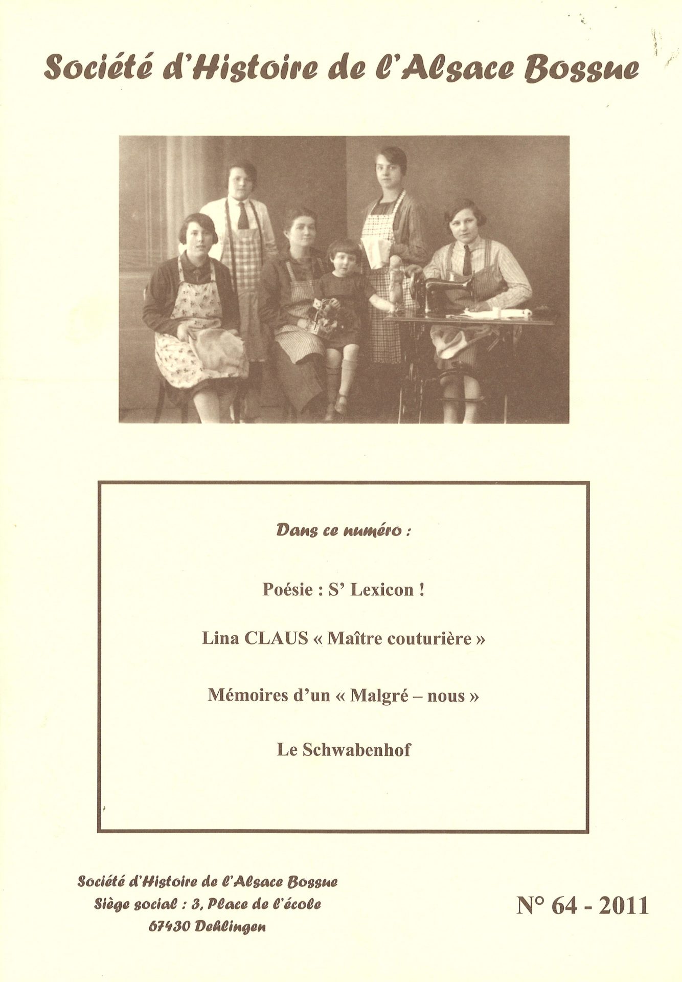 Société d'Histoire de l'Alsace Bossue