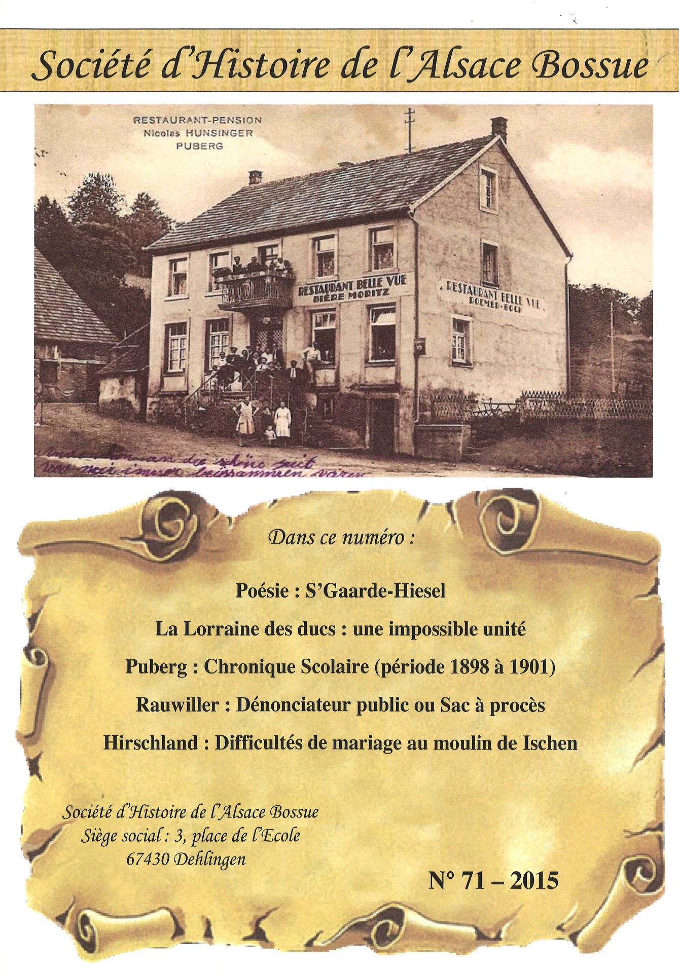 Société d'Histoire de l'Alsace Bossue