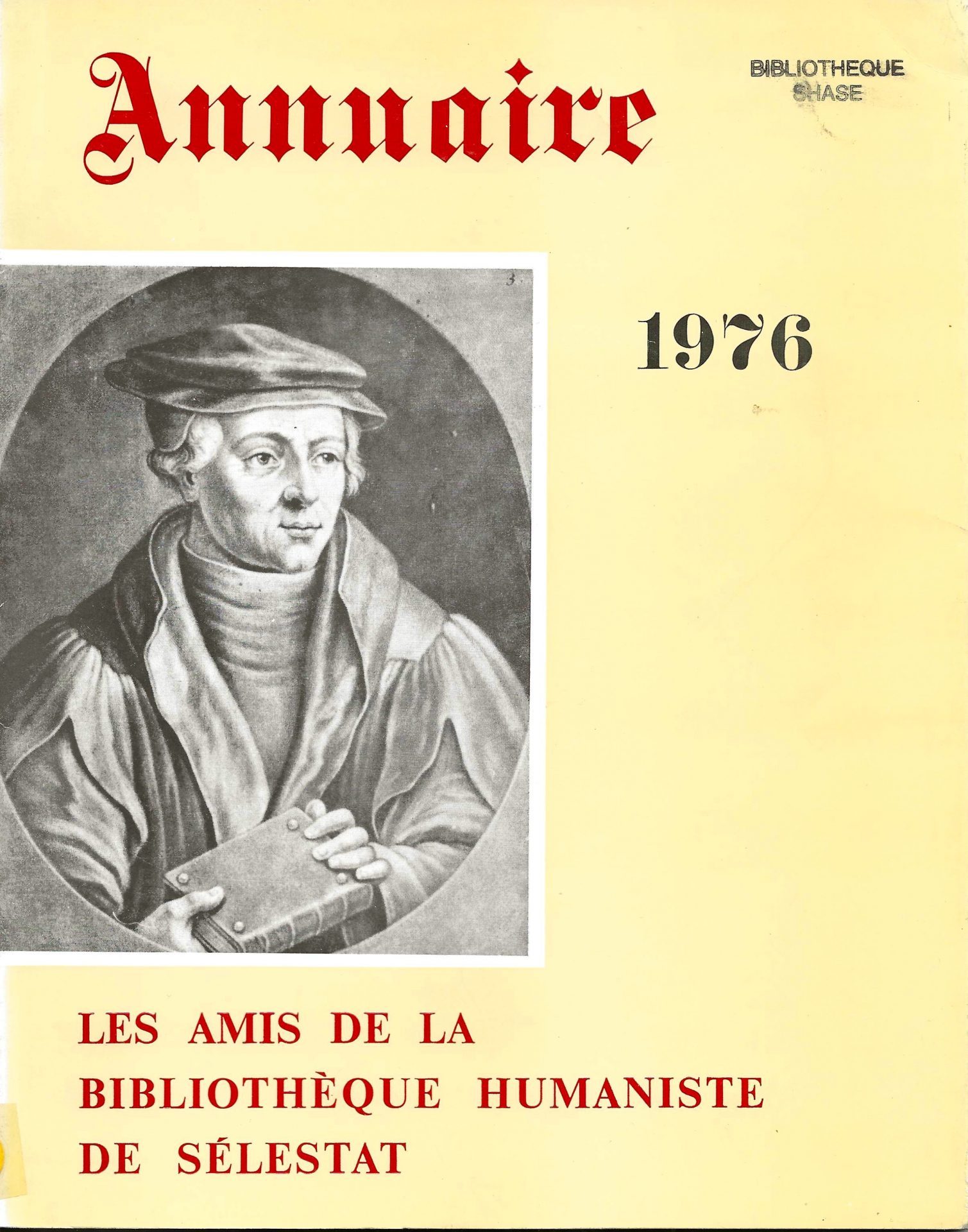 Annuaire des Amis de la Bibliothèque Humaniste de Sélestat