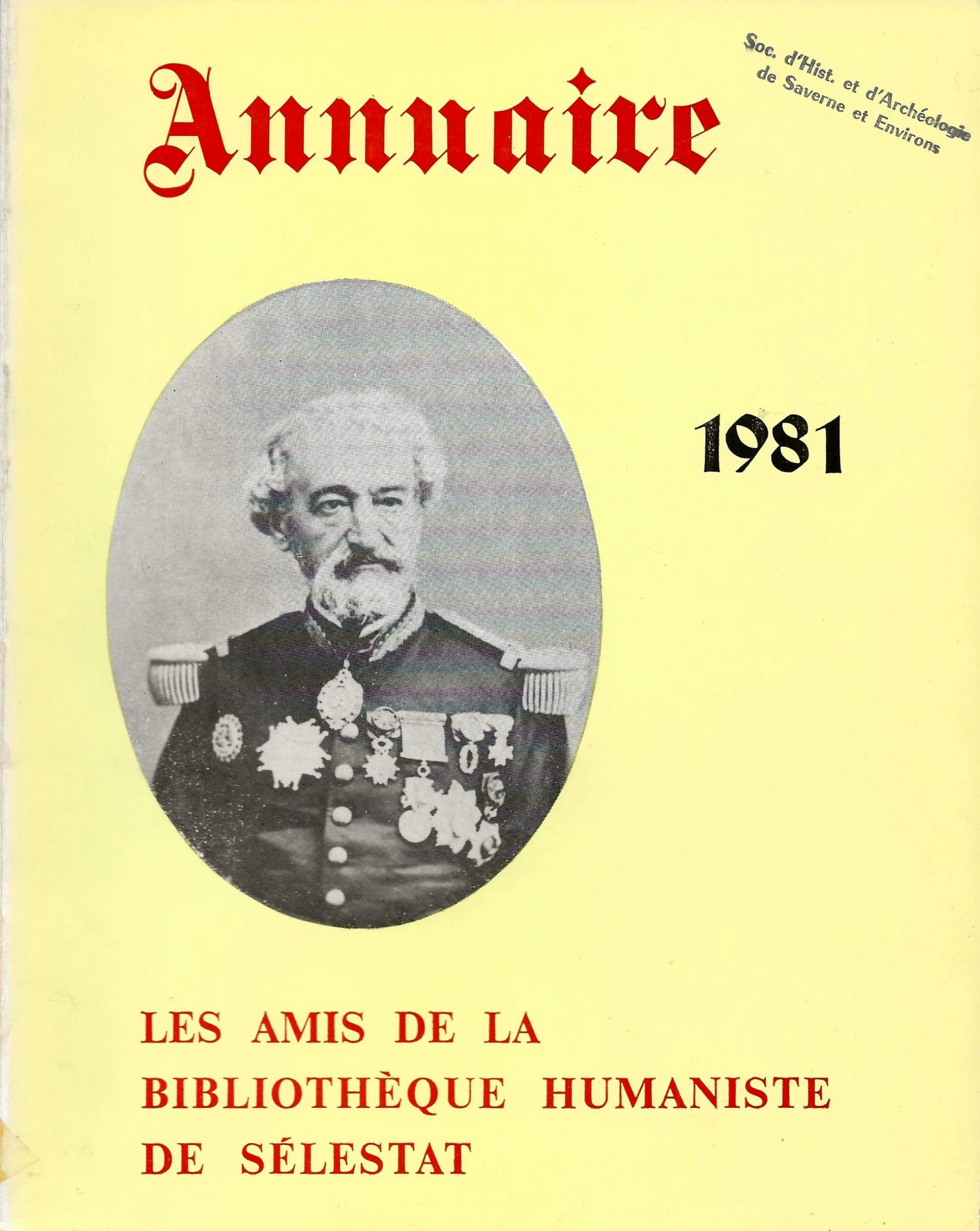 Annuaire des Amis de la Bibliothèque Humaniste de Sélestat