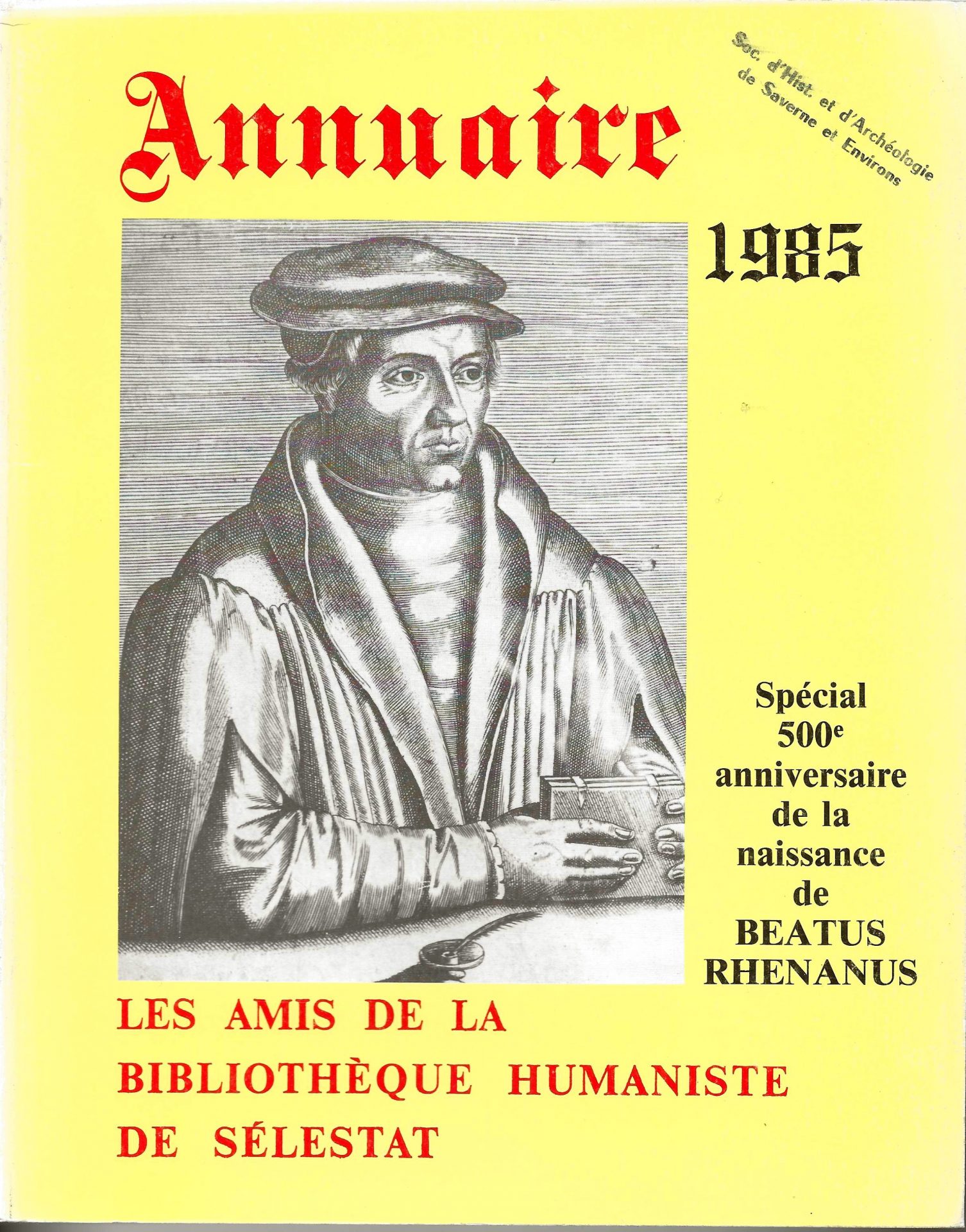 Annuaire des Amis de la Bibliothèque Humaniste de Sélestat