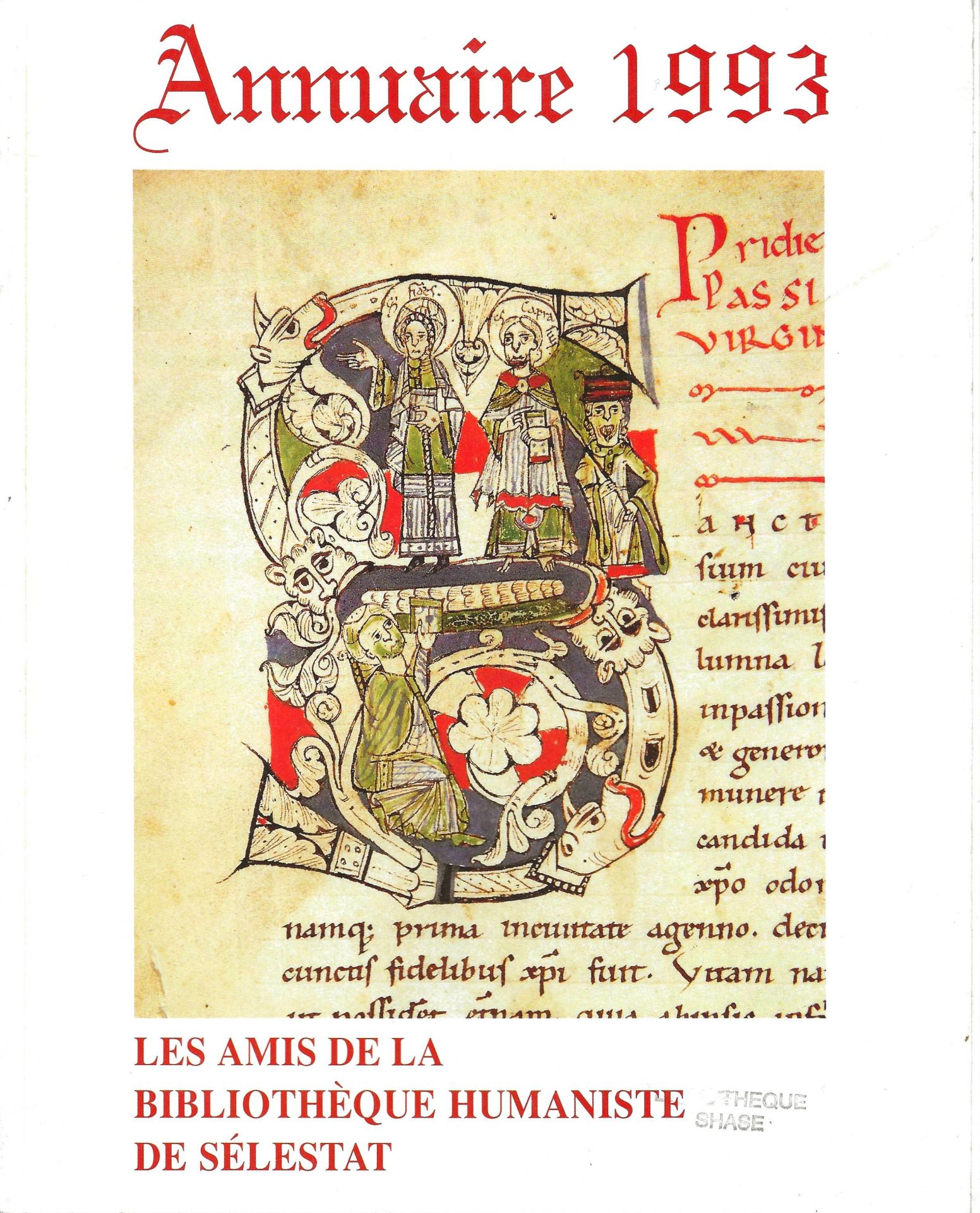 Annuaire des Amis de la Bibliothèque Humaniste de Sélestat