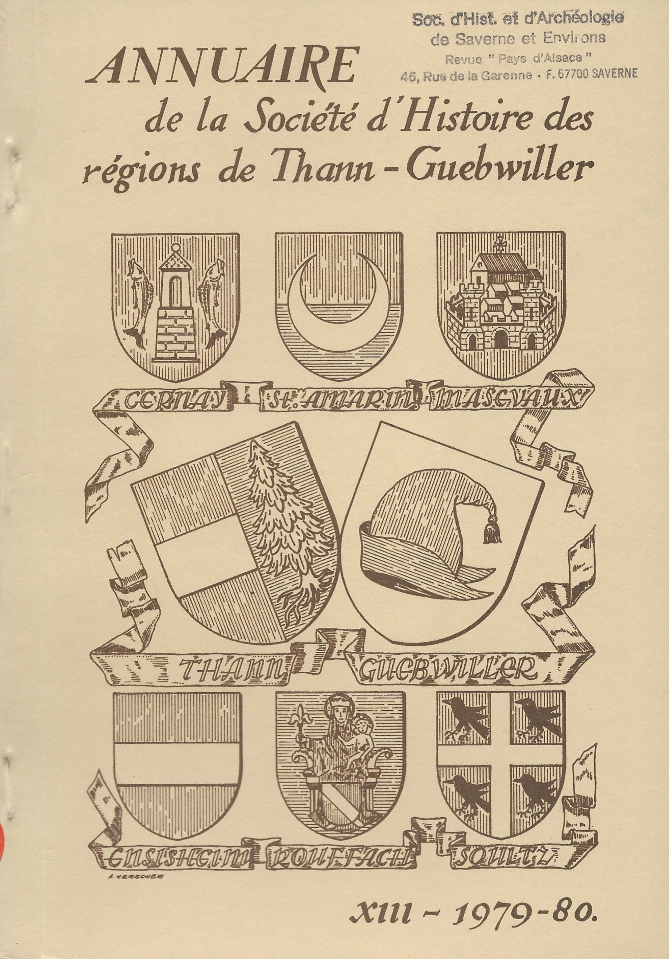 Annuaire de la Société d'histoire des régions de Thann-Guebwiller