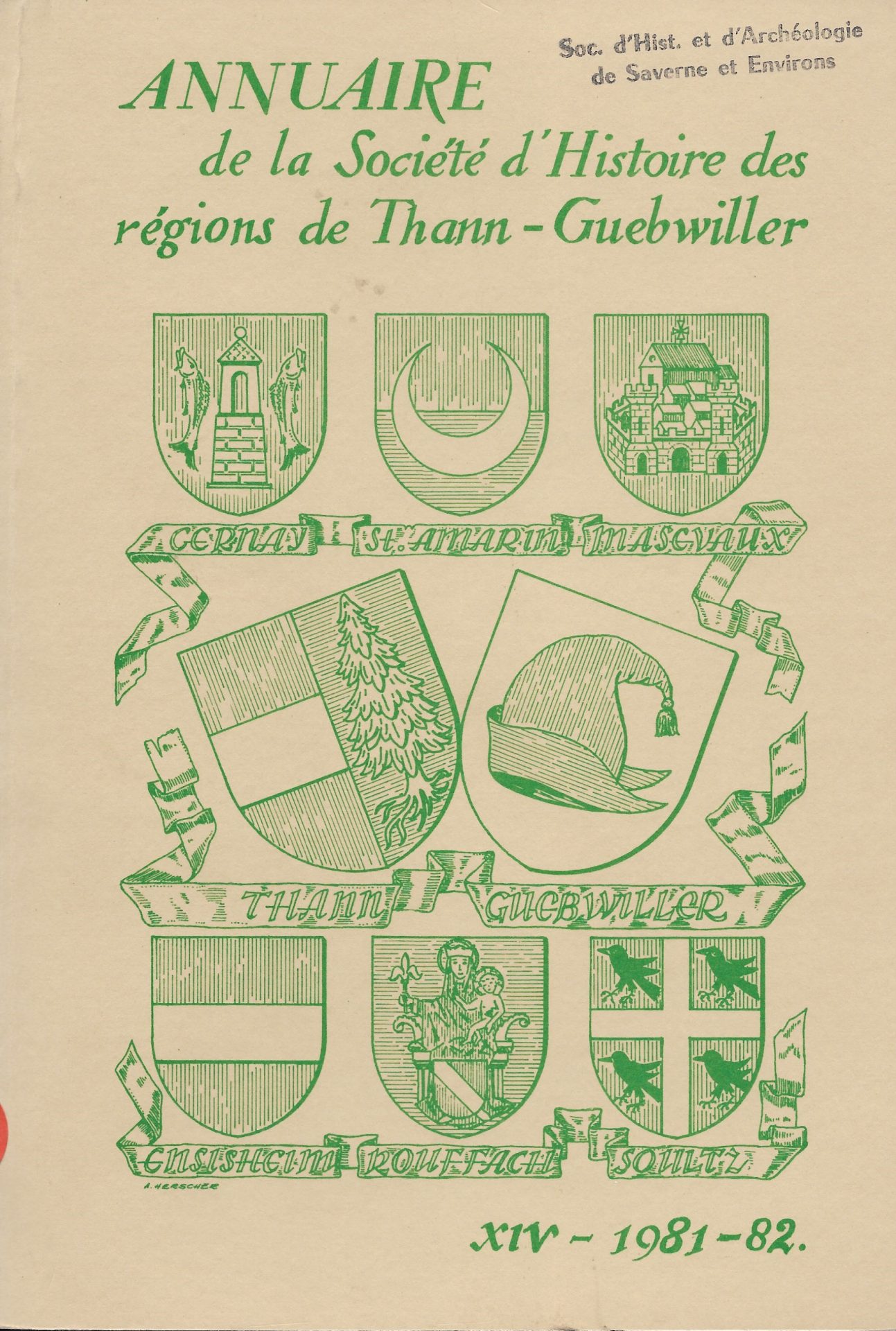 Annuaire de la Société d'histoire des régions de Thann-Guebwiller