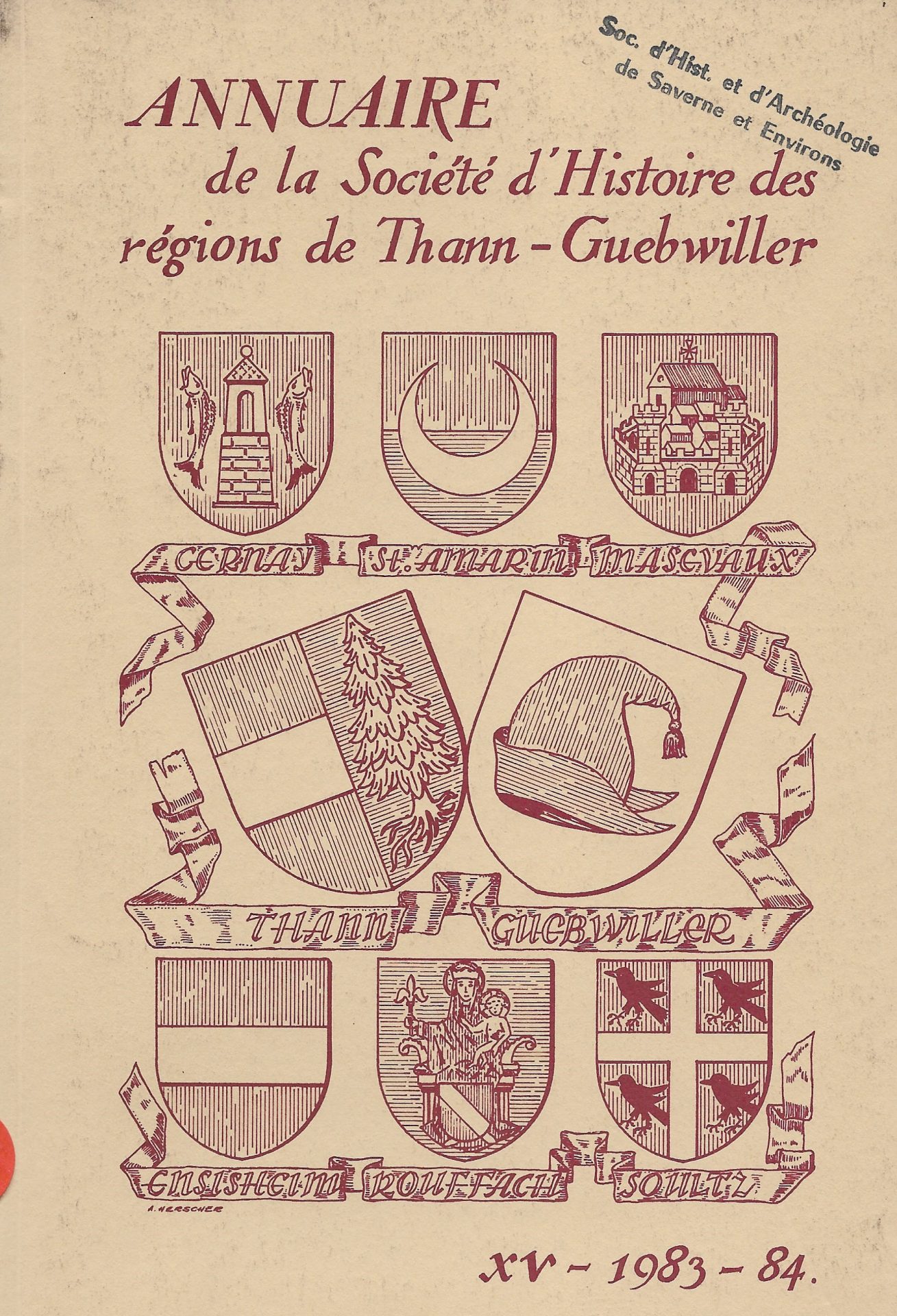 Annuaire de la Société d'histoire des régions de Thann-Guebwiller