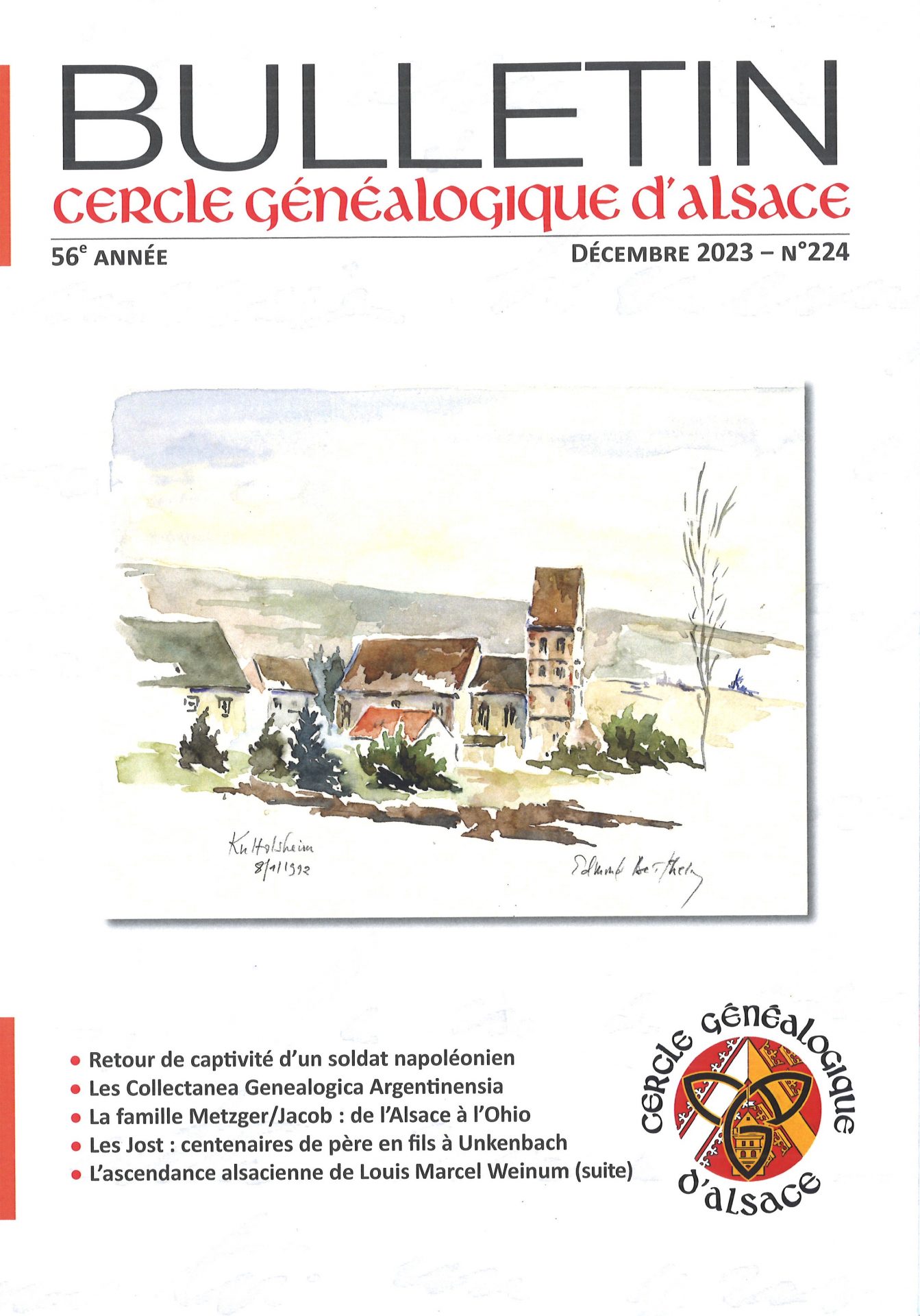 Bulletin du Cercle Généalogique d'Alsace