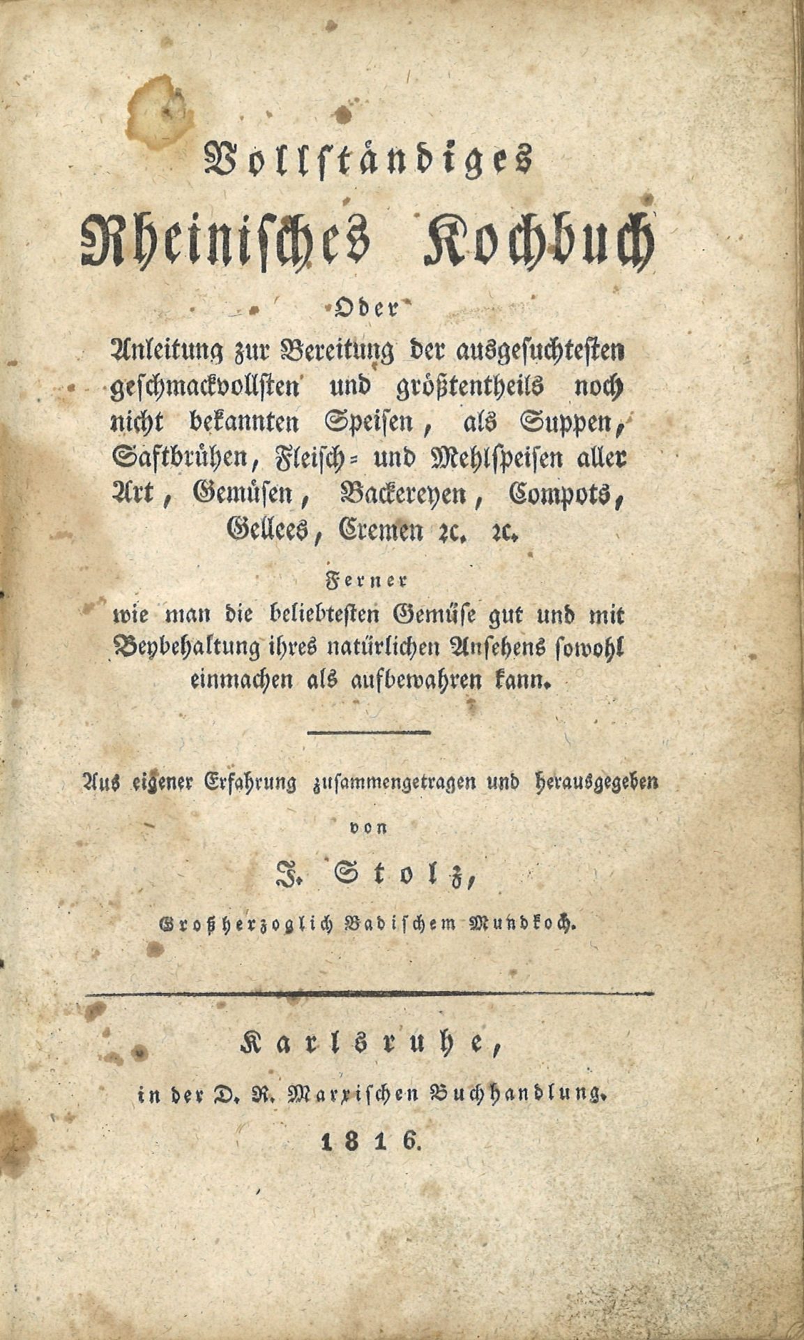Vollständiges Rheinisches Kochbuch