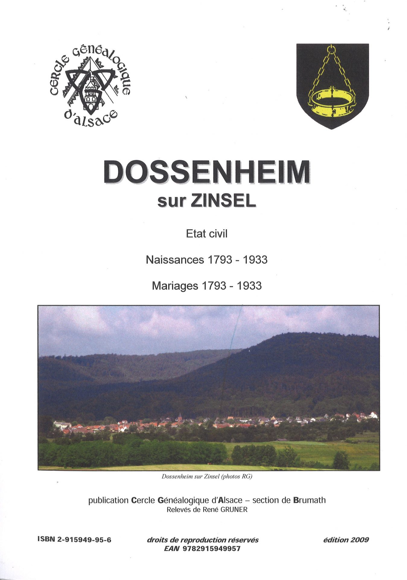 Dossenheim sur Zinsel - Etat-Civil - Naissances 1793-1933 - Mariages 1793-1933