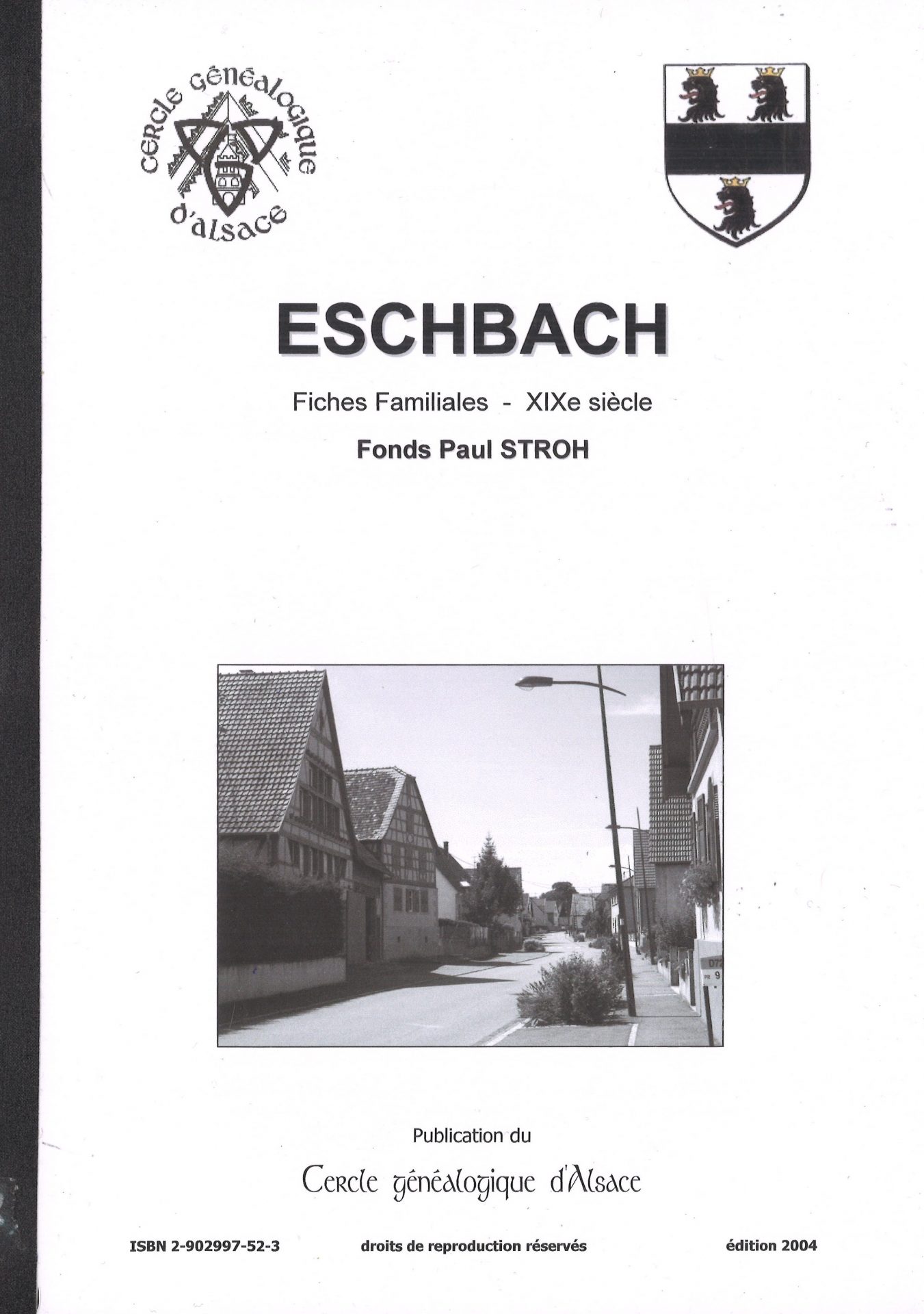 Eschbach - Fiches familiales XIXe siècle - Fonds Paul Stroh