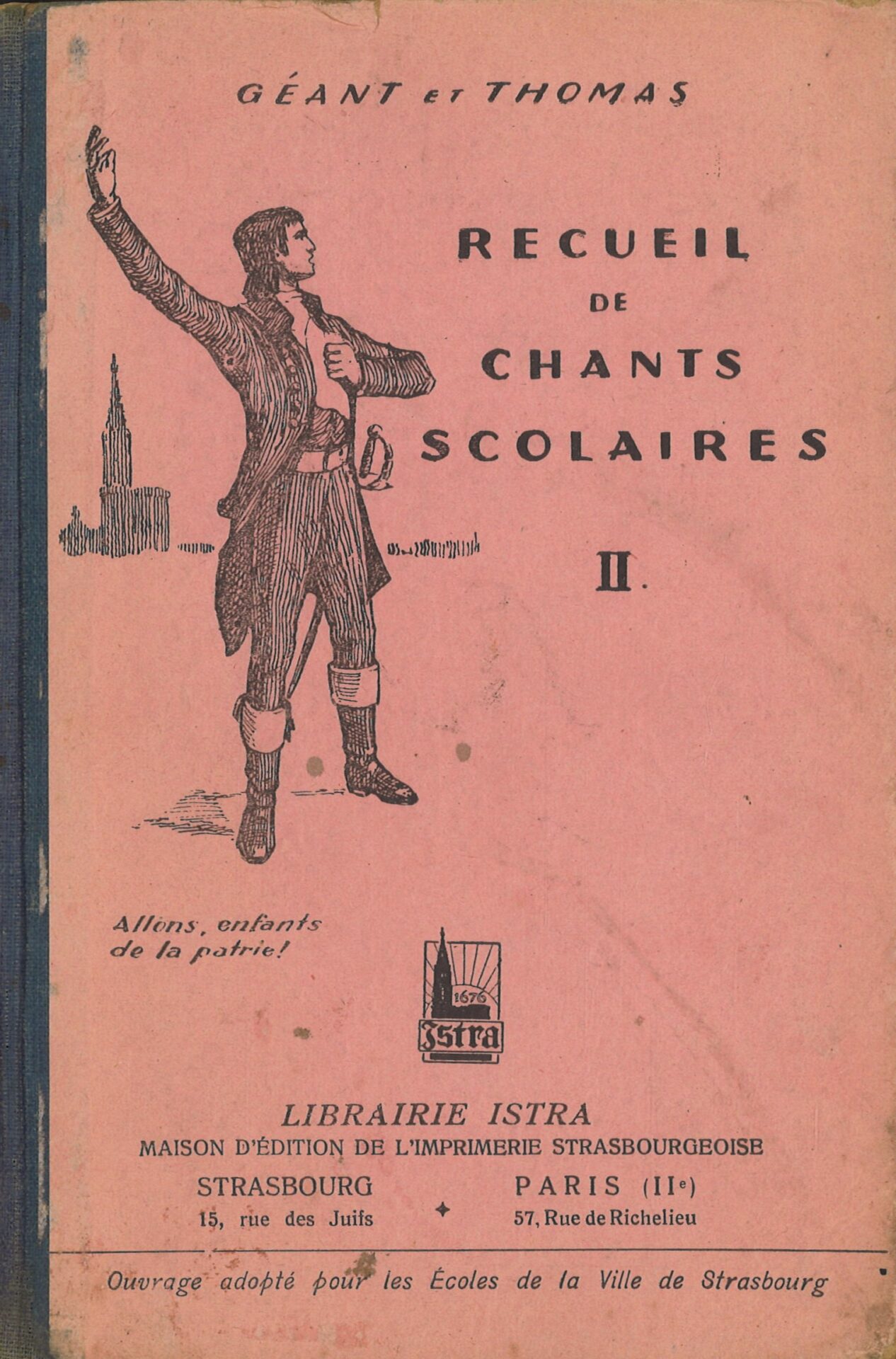 Recueil de chants scolaires choisis à une, deux et trois voix - IIe livret : cours moyen, supérieur, cours d'adultes et classes de l'enseignement secondaire