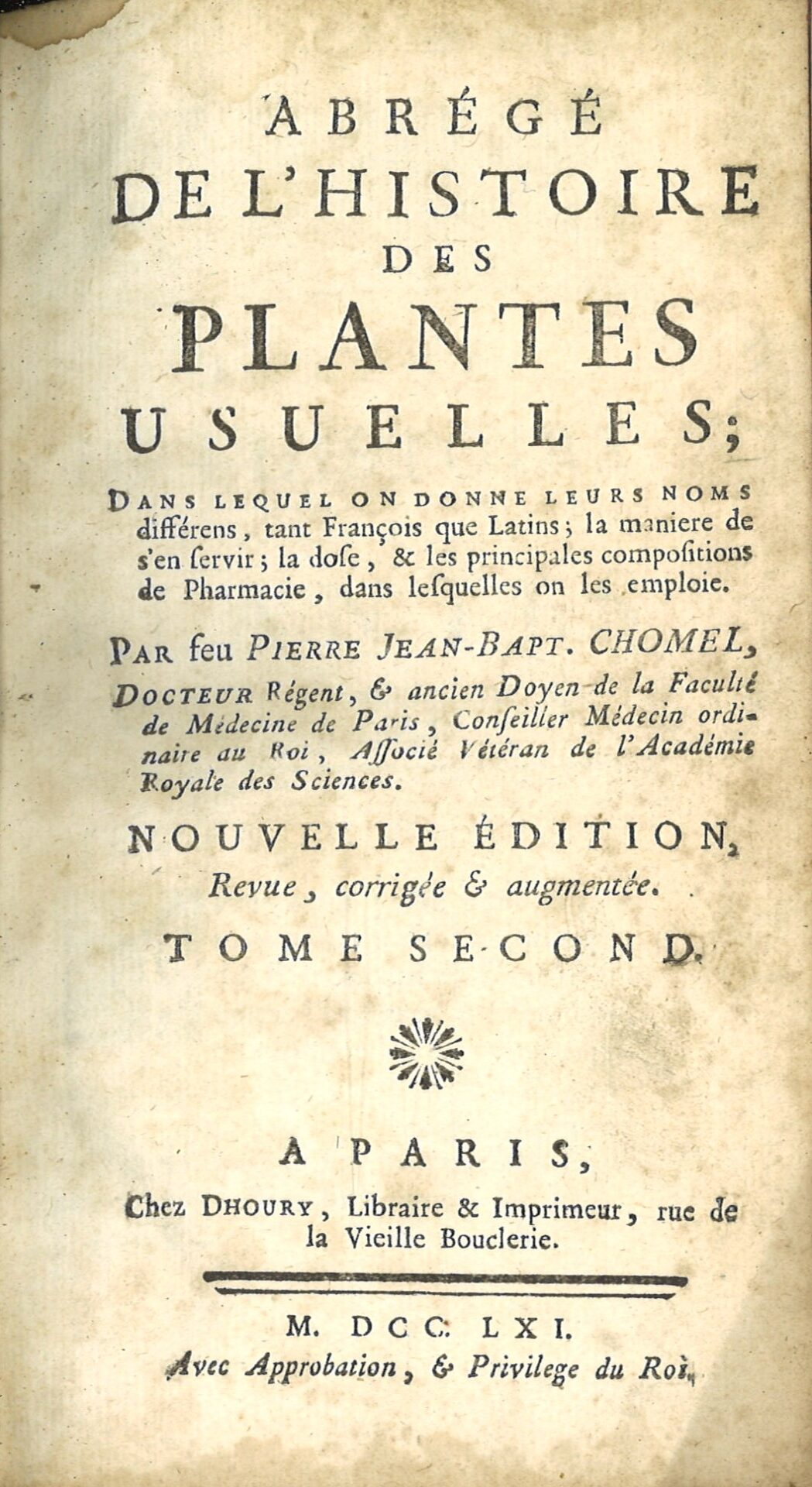 Abrégé de l'histoire des plantes usuelles - Tome second