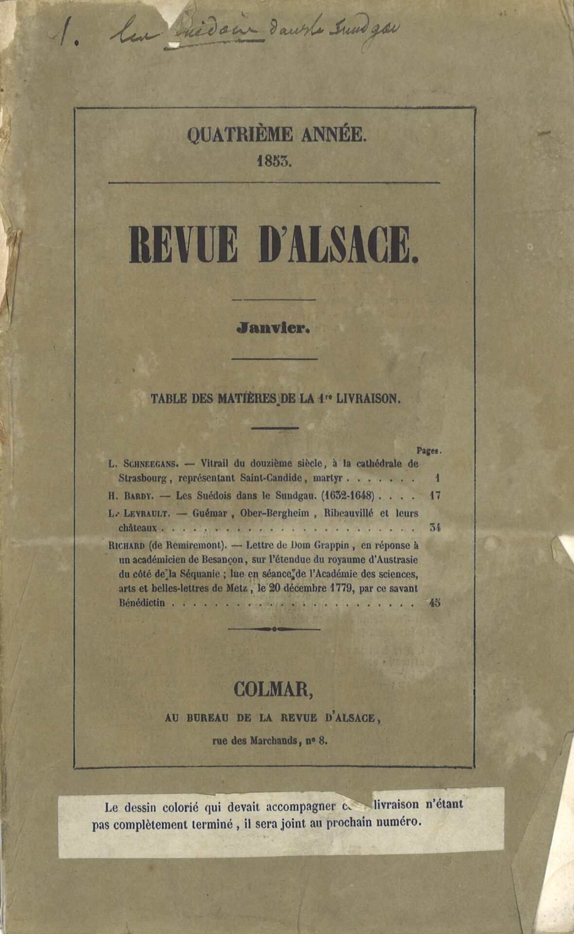 Revue d'Alsace