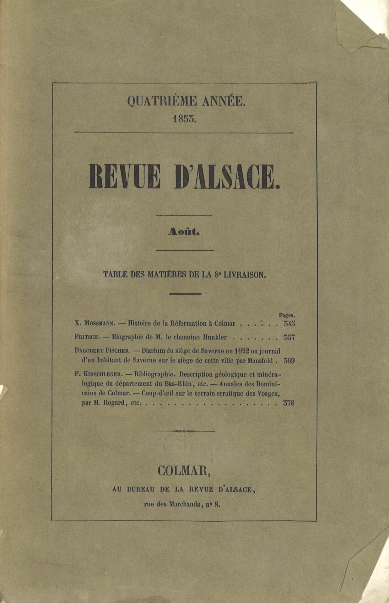 Revue d'Alsace