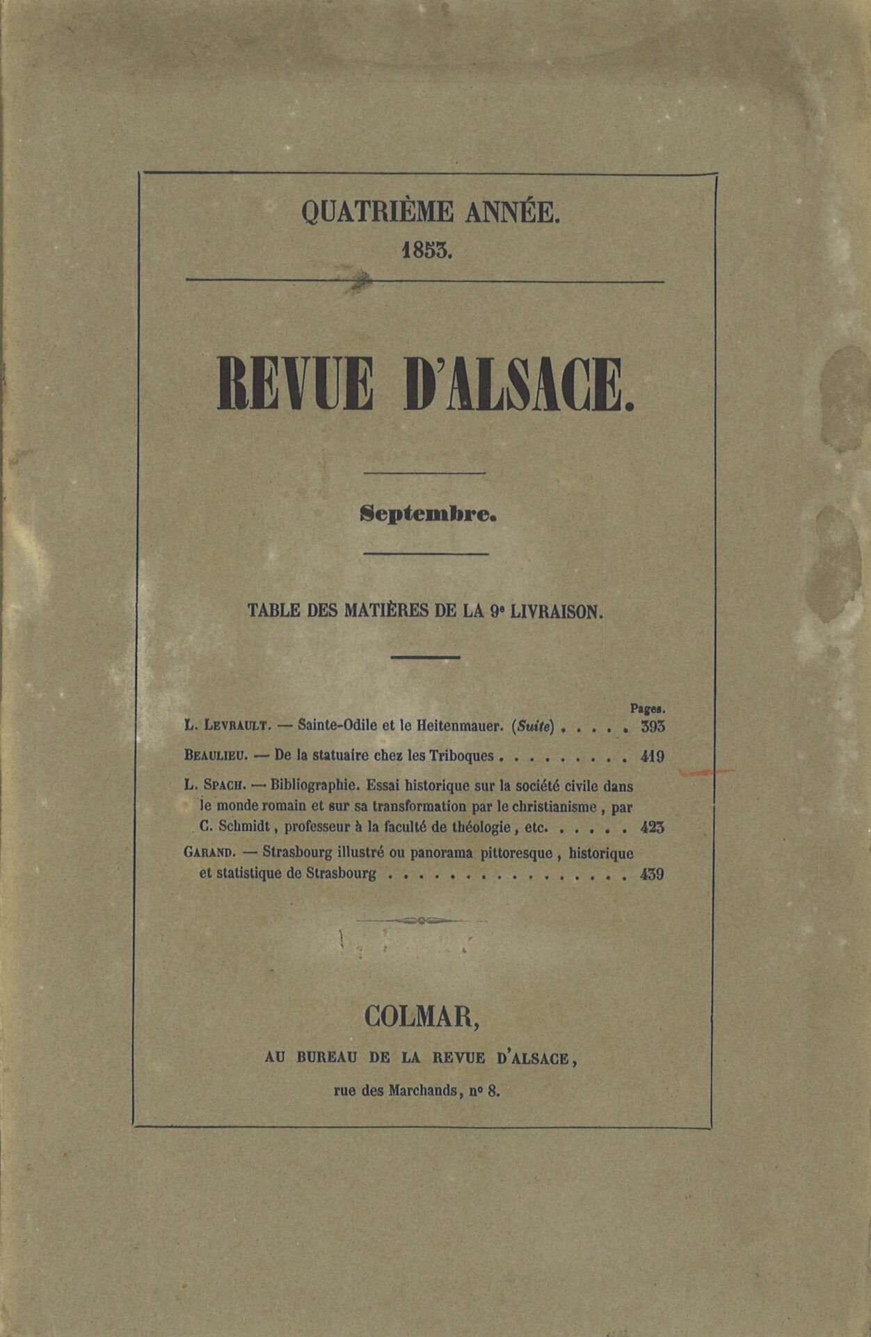 Revue d'Alsace