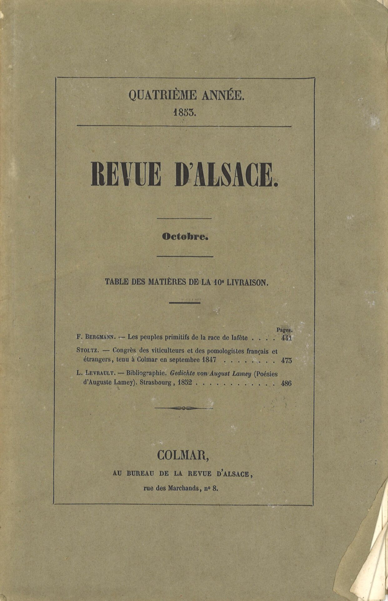 Revue d'Alsace