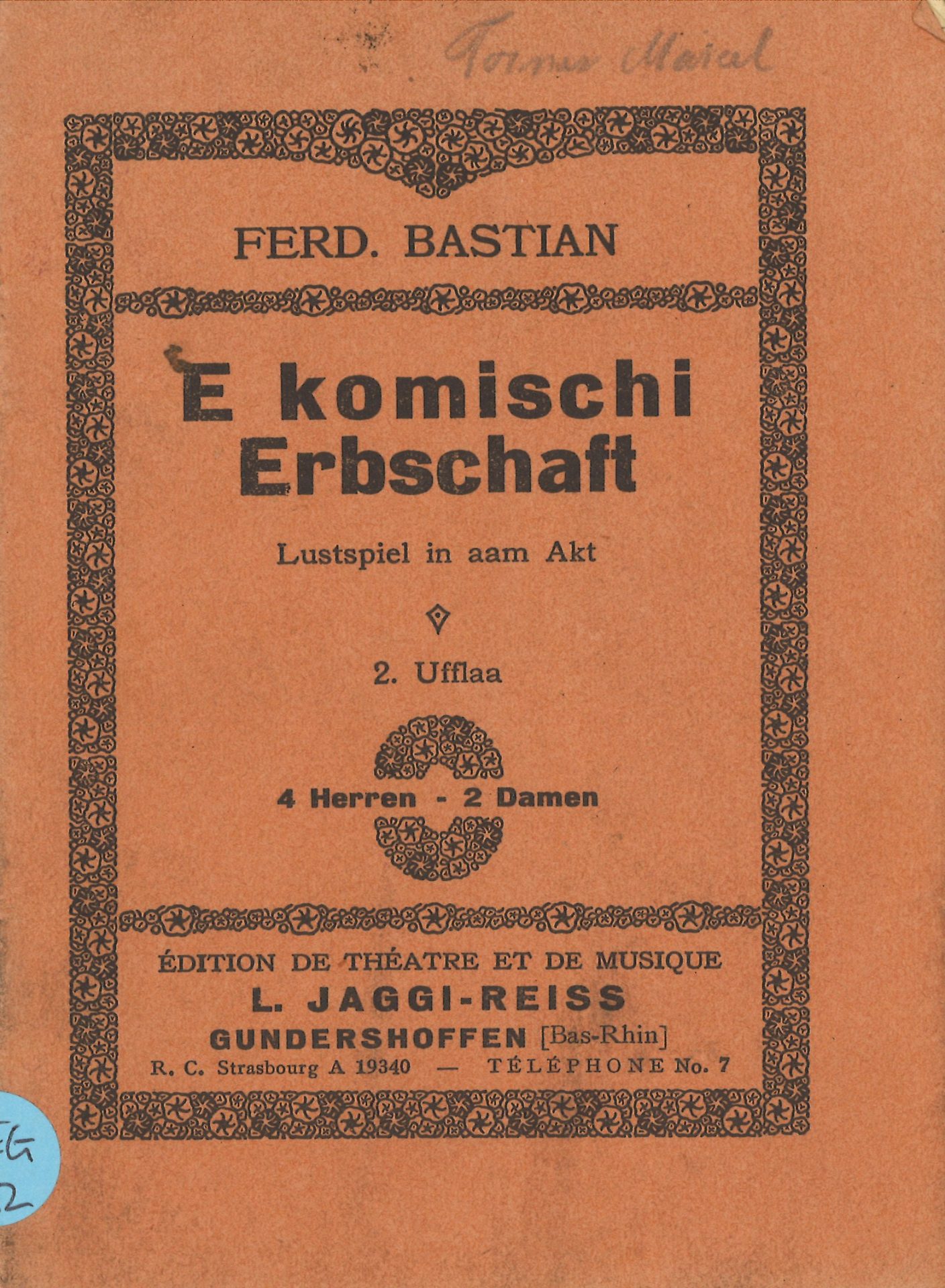 E komischi Erbschaft