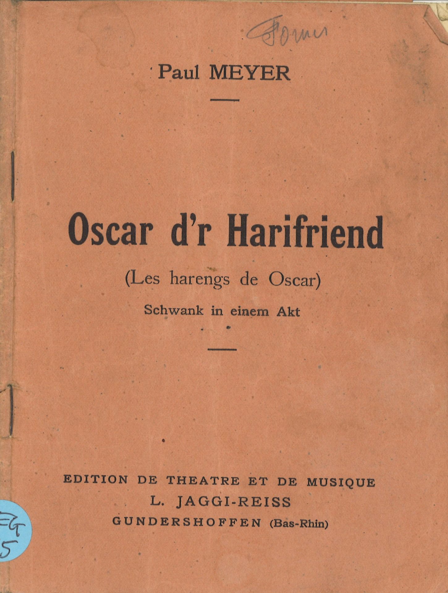Oscar d'r Harifriend - Les harengs de Oscar