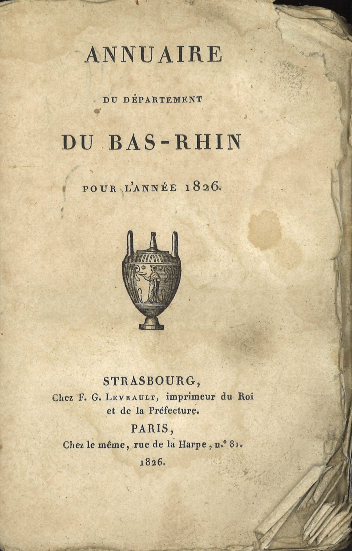 Annuaire du département du Bas-Rhin pour l'année 1826