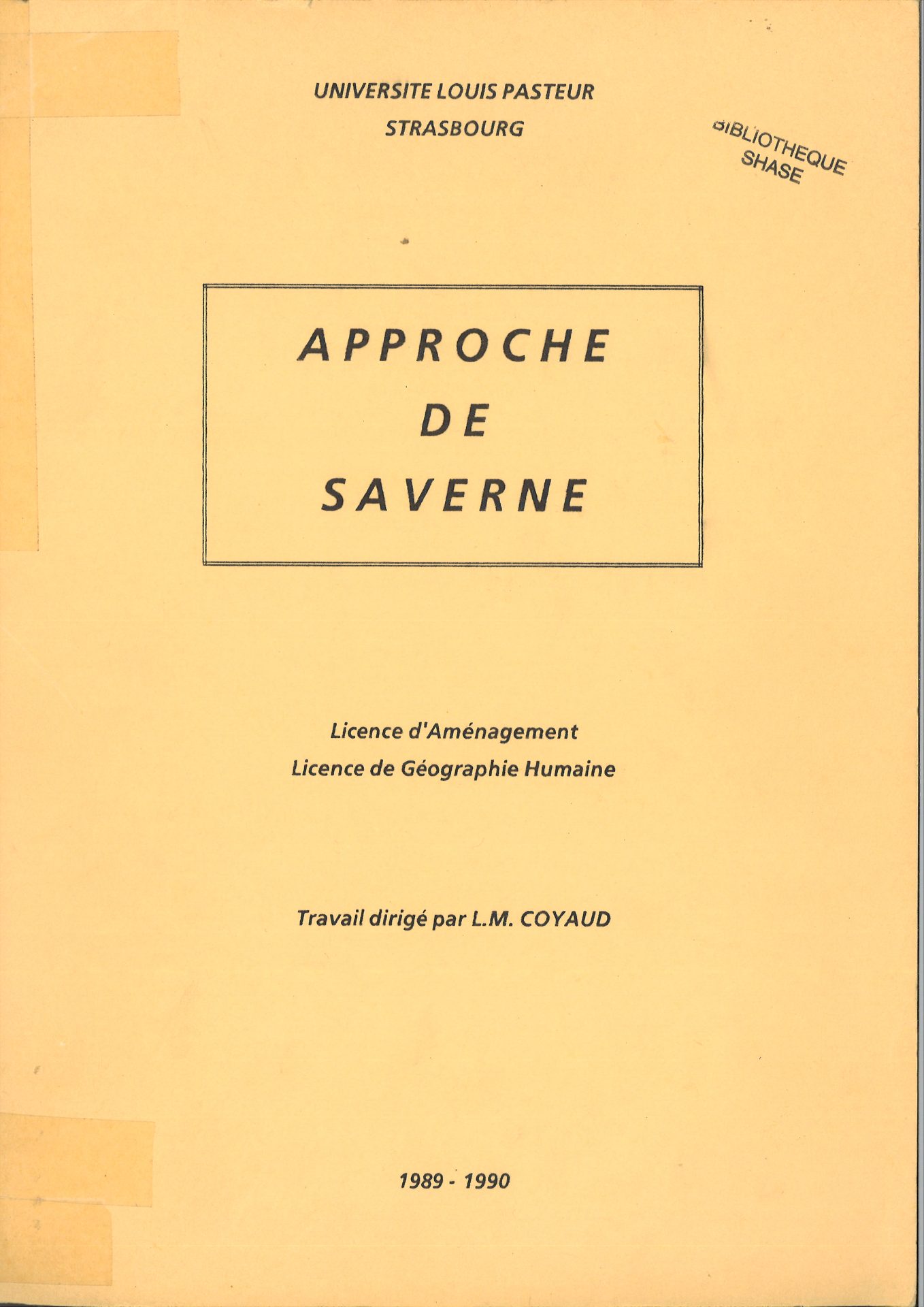 Approche de Saverne