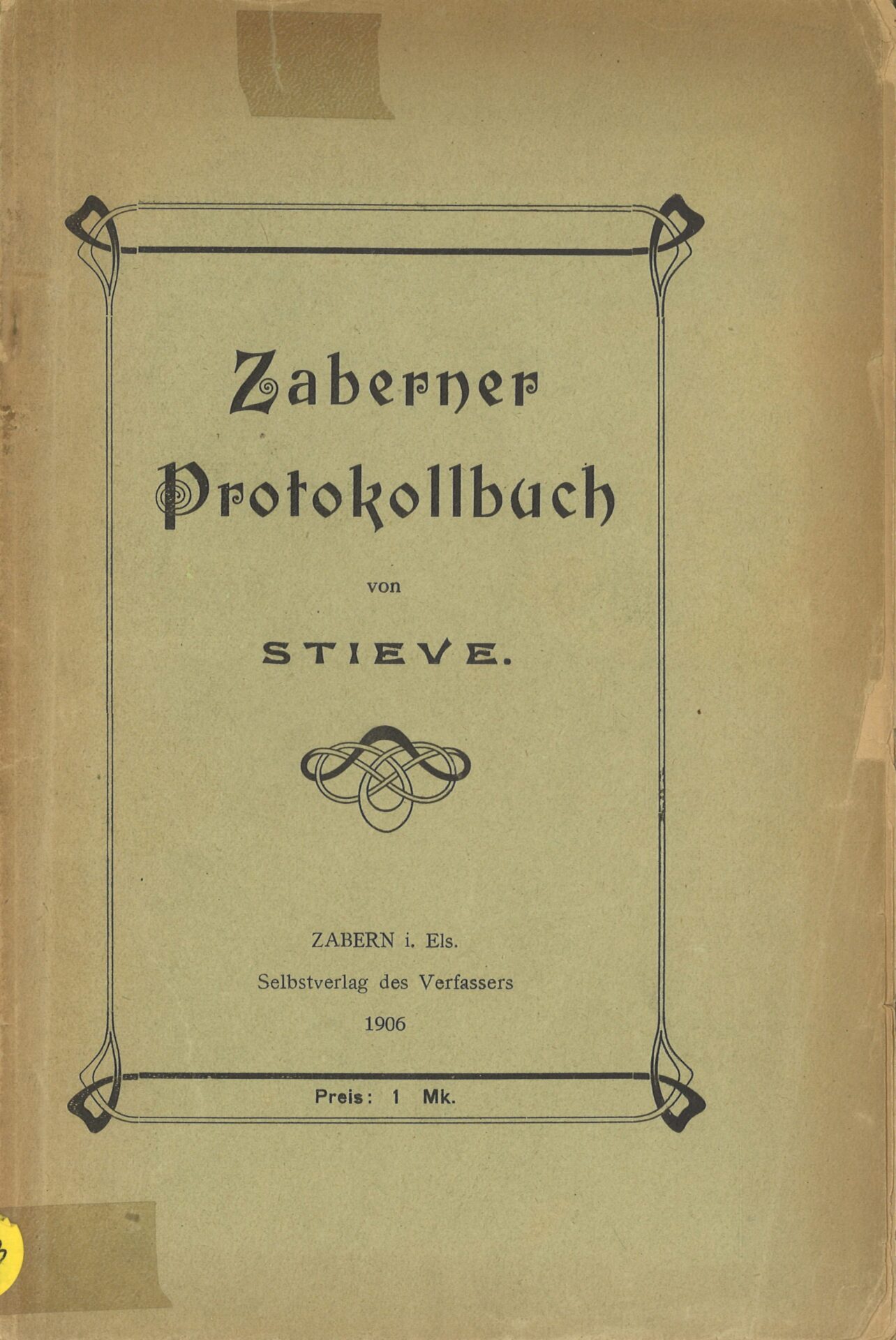 Zaberner Protokollbuch