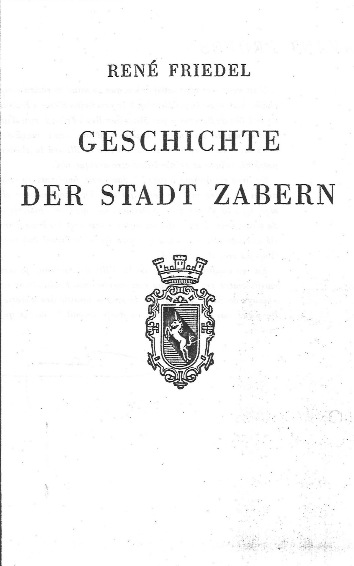 Geschichte der Stadt Zabern