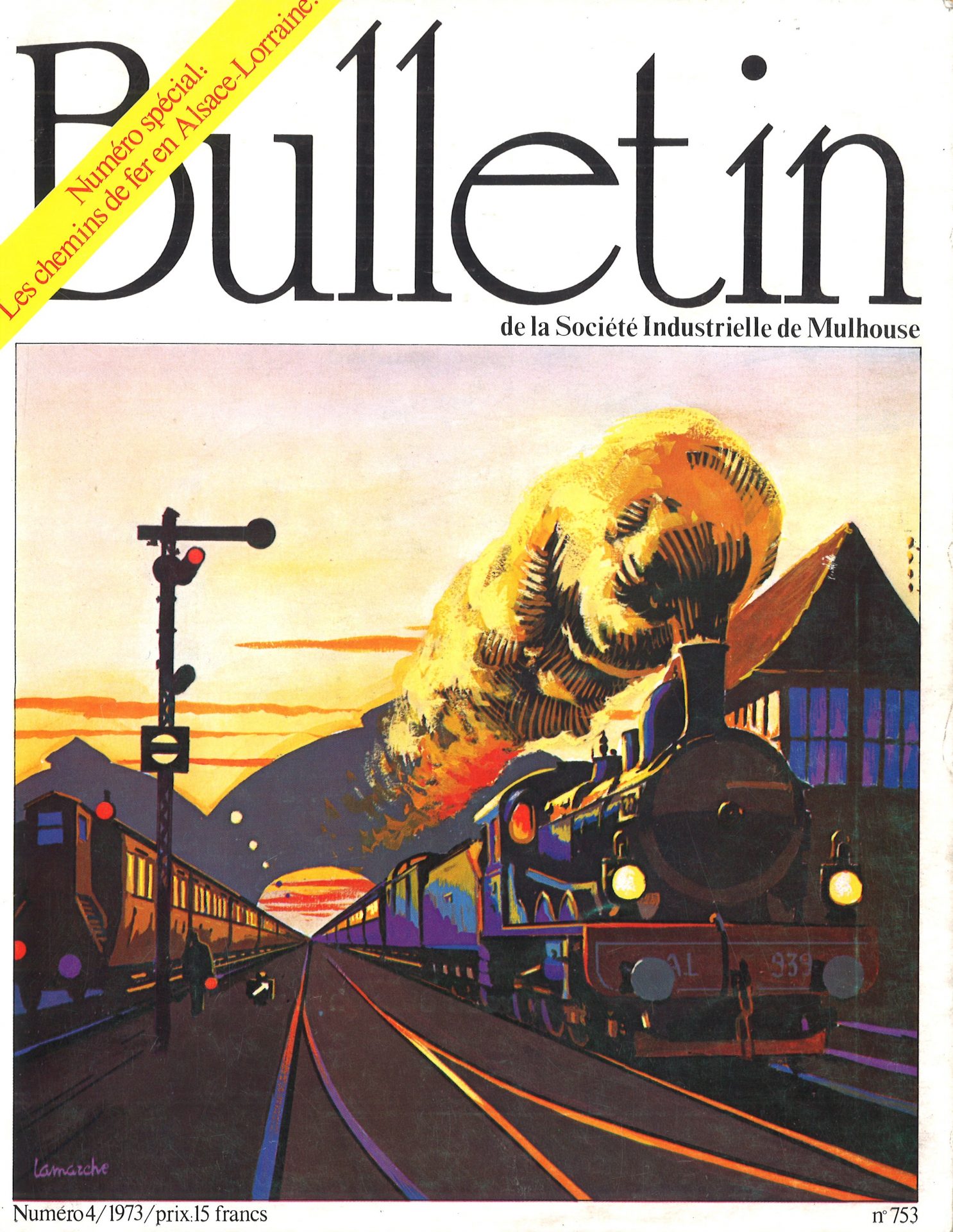 Bulletin de la Société Industrielle de Mulhouse - Numéro spécial : Les chemins de fer en Alsace-Lorraine