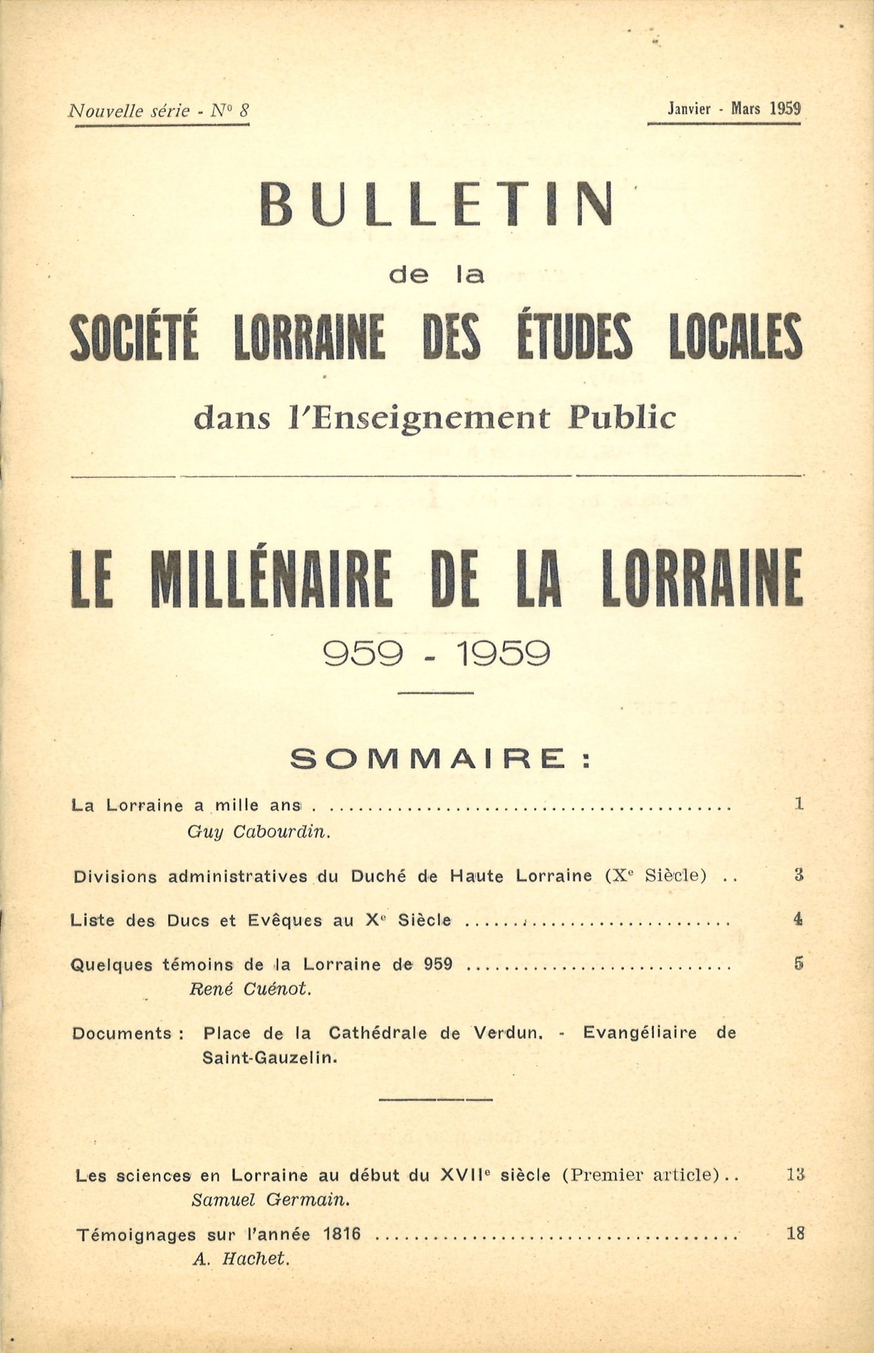 Bulletin de la Société lorraine des études locales dans l'enseignement public