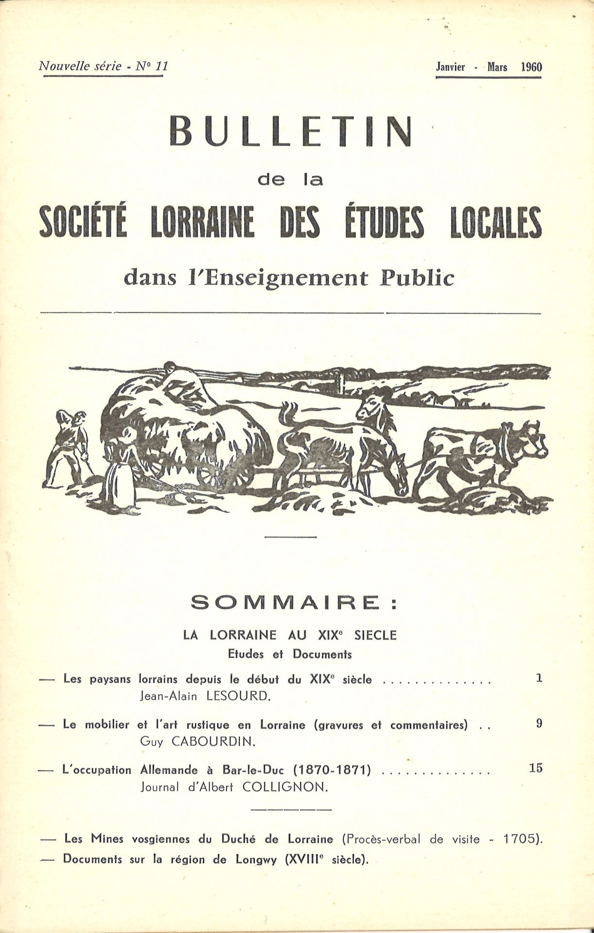 Bulletin de la Société lorraine des études locales dans l'enseignement public