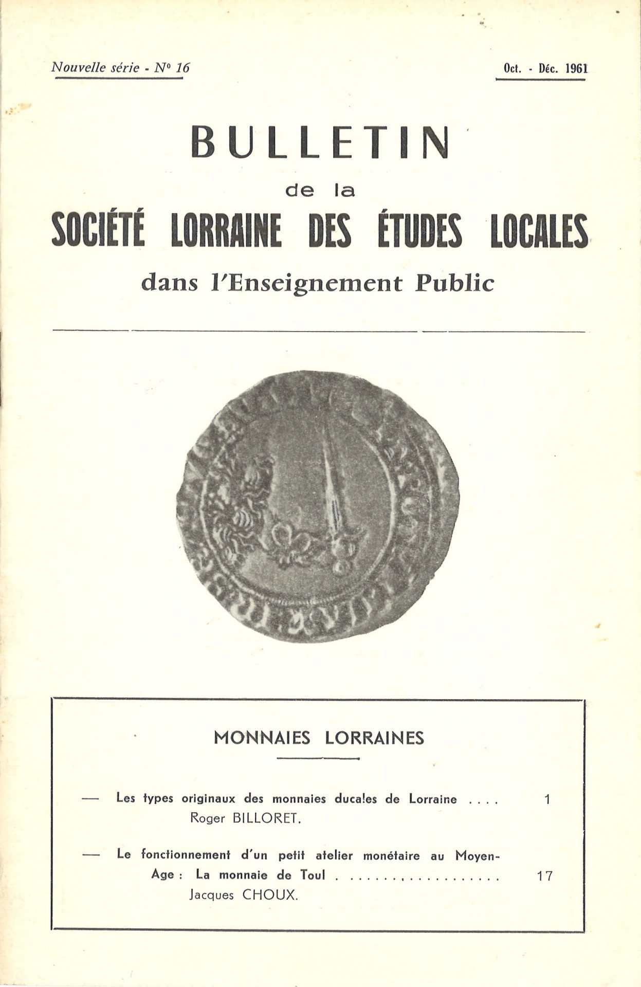 Bulletin de la Société lorraine des études locales dans l'enseignement public