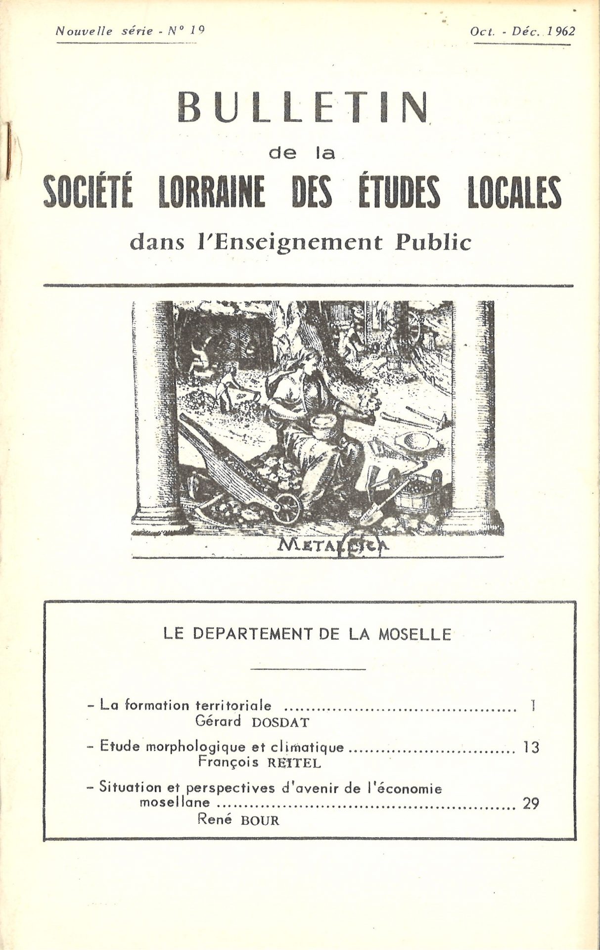 Bulletin de la Société lorraine des études locales dans l'enseignement public
