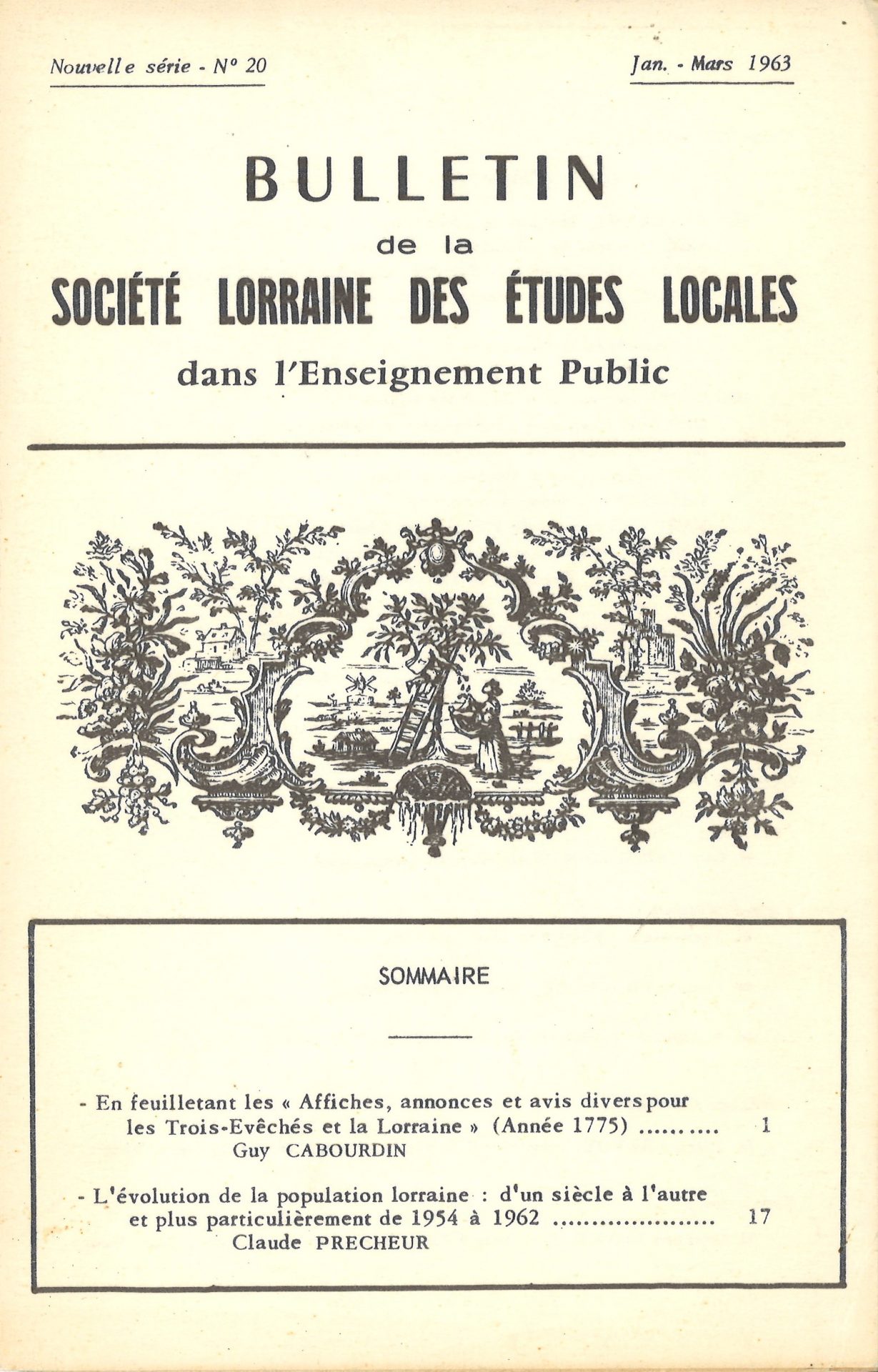 Bulletin de la Société lorraine des études locales dans l'enseignement public