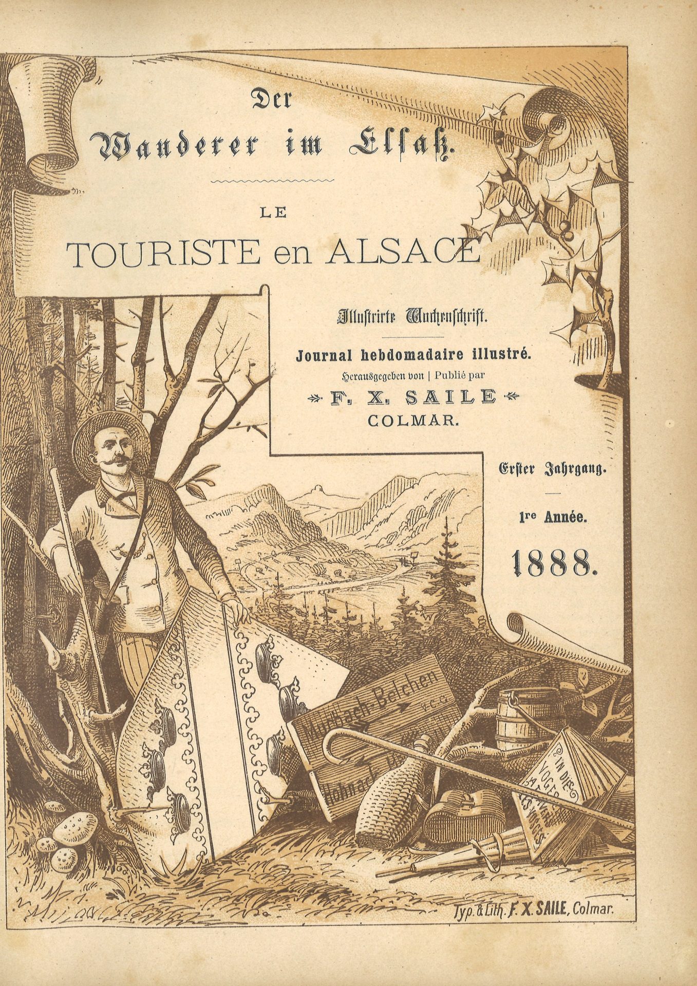 Der Wanderer im Elsass - Le touriste en Alsace