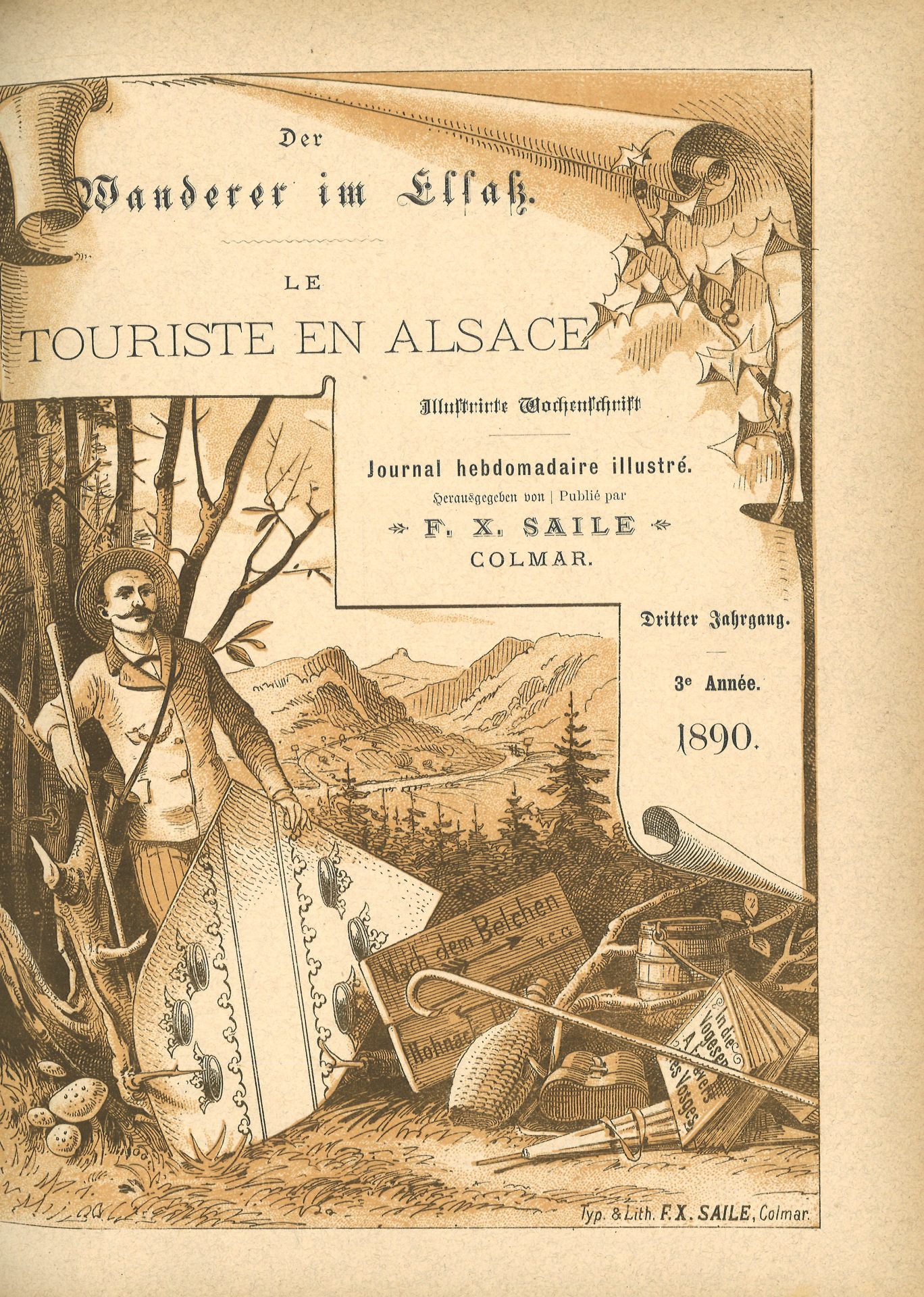 Der Wanderer im Elsass - Le touriste en Alsace